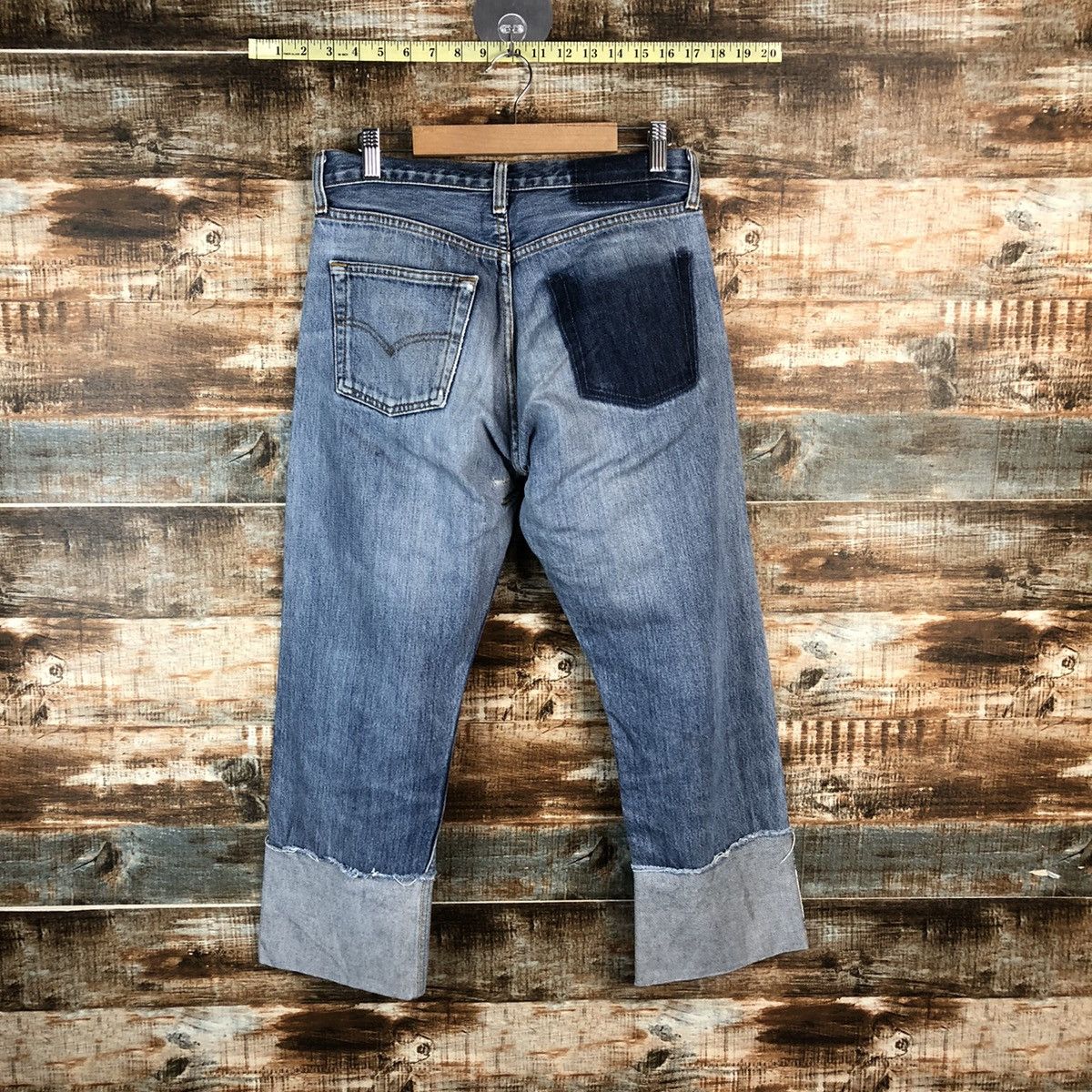Japanese Brand DL Japan vintage ripped style Blue Denim Pants #C141 Size US 30 / EU 46 - 15 Thumbnail