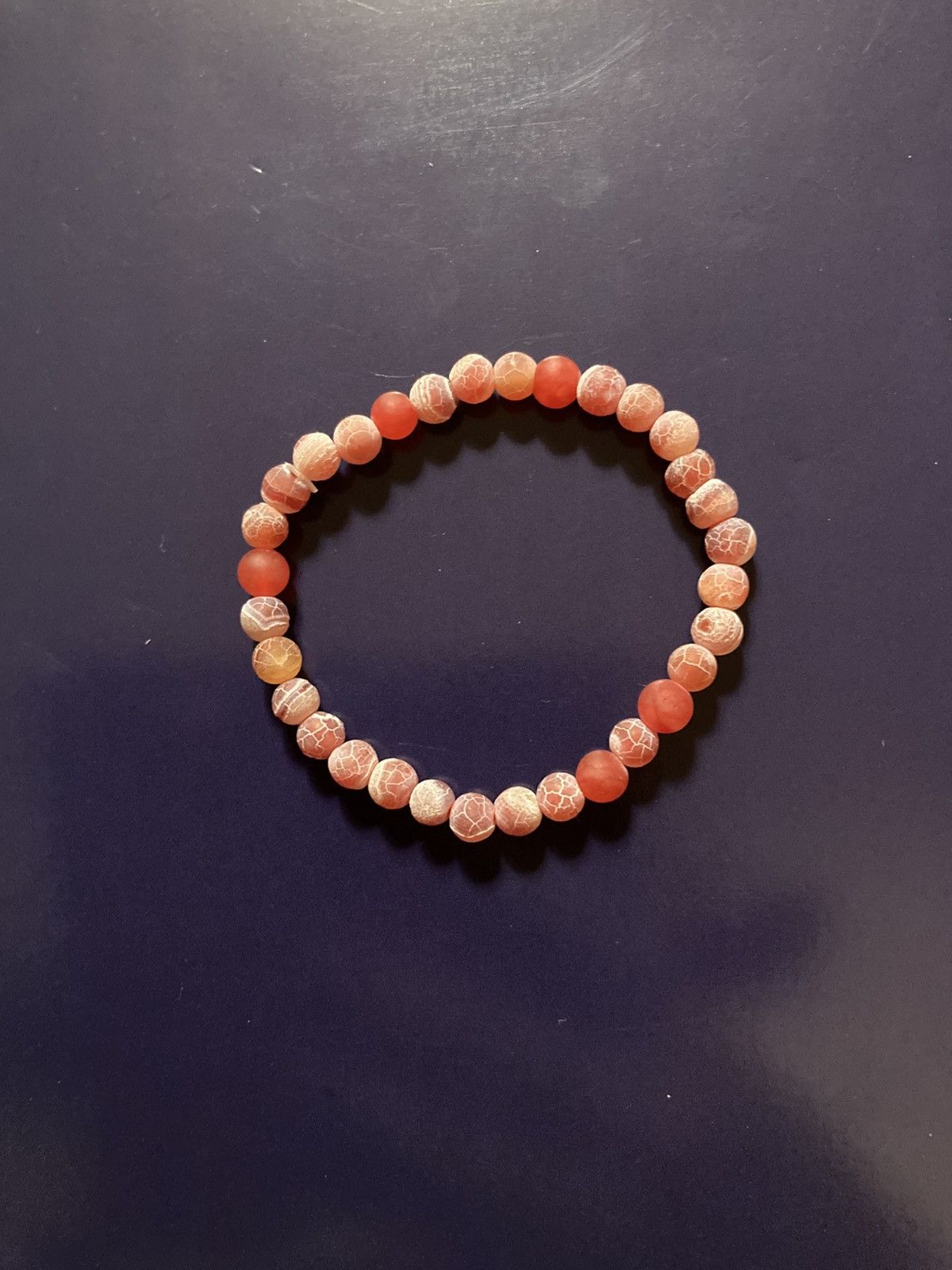 Other Red crackle agate beaded bracelet Size ONE SIZE - 1 Thumbnail