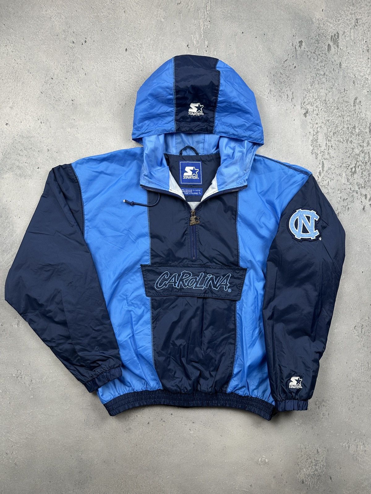 Starter Vintage Starter North Carolina Heels Hooded Pullover Jacket Size US L / EU 52-54 / 3 - 1 Thumbnail