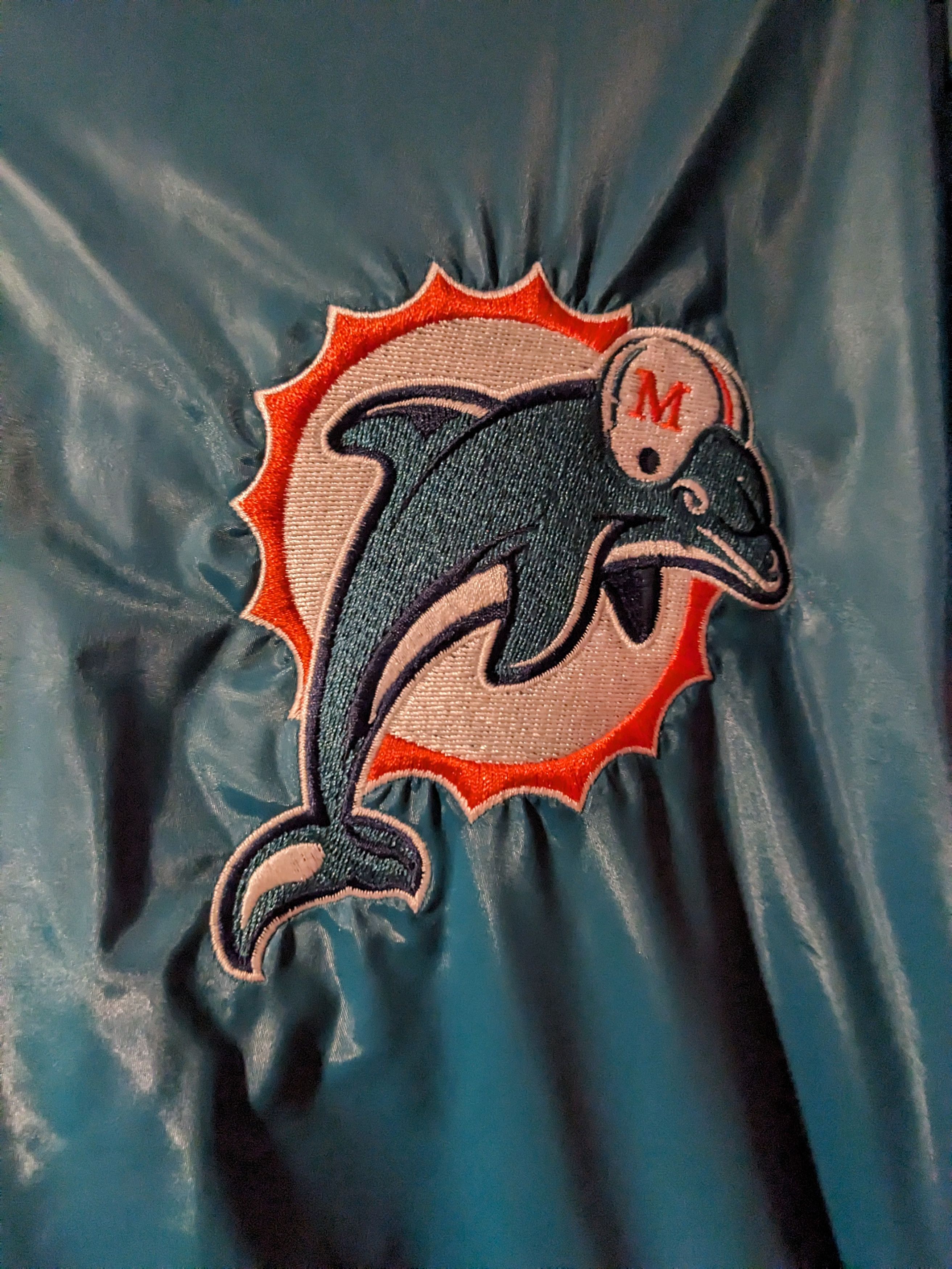 Vintage 90s Miami Dolphins NFL Game Day Football Jacket