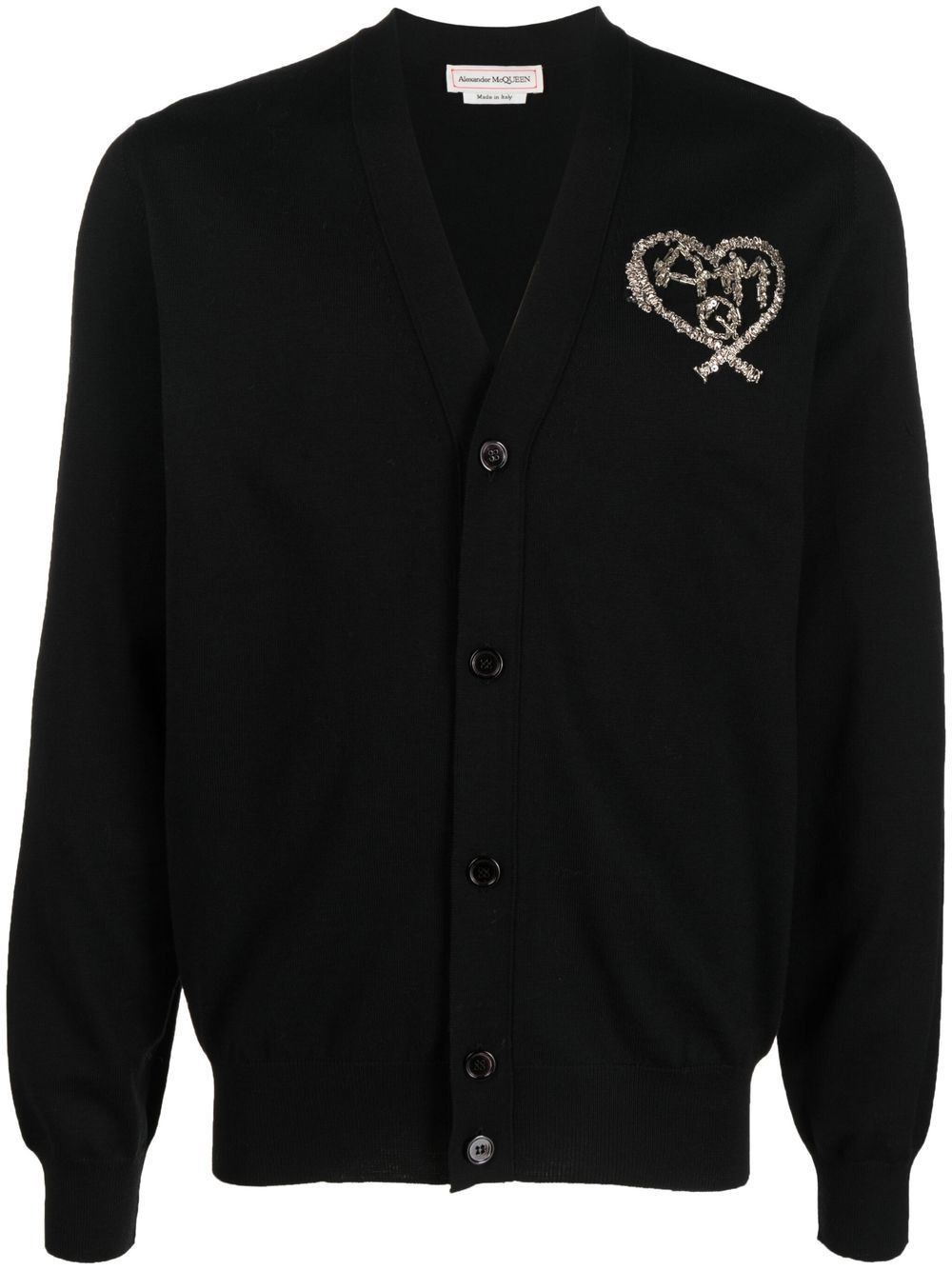 Alexander McQueen o1y1024 Cardigan In Black Size US L / EU 52-54 / 3 - 1 Thumbnail