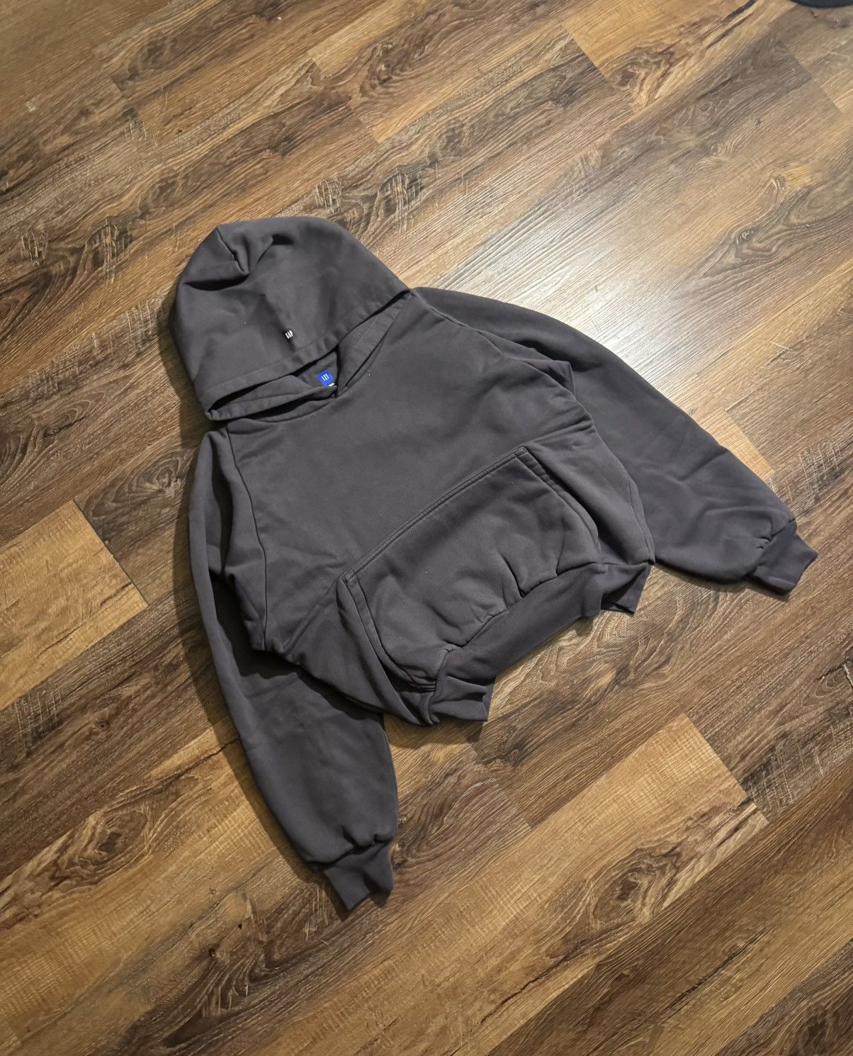 Yeezy Yeezy Gap shrunken hoodie dark grey size XS | Grailed