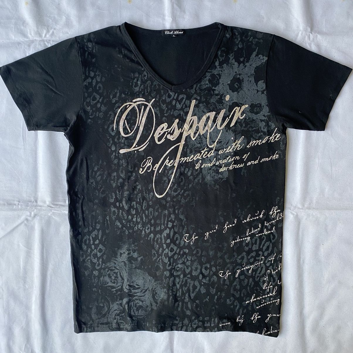If Six Was Nine × Japanese Brand × Vintage Japanese Style Despair Poem Leopard Printed by Clash Ahead T Size US L / EU 52-54 / 3 - 5 Thumbnail