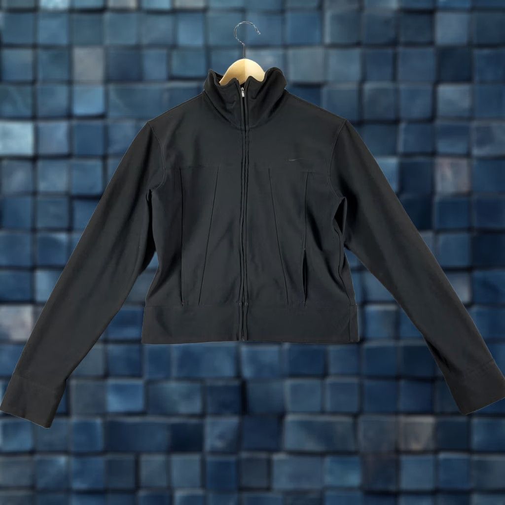 Nike VINTAGE Nike Jacket Women M Black Full Zip 90s Track Jacket Casual Activewear Coat Stadium Sports Weather Size M / US 6-8 / IT 42-44 - 1 Thumbnail