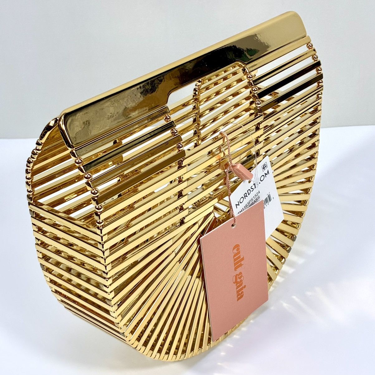 Cult Gaia Cult Gaia Mini Ark Top Handle Handbag Shiny Brass Gold NEW Size ONE SIZE - 20 Thumbnail