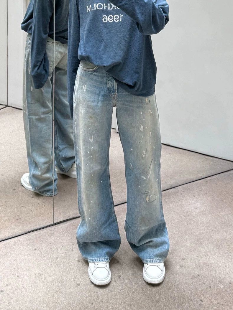 Acne Studios Acne Studios Blue splashed ink jeans Size 24" / US 00 / IT 34 - 1 Thumbnail