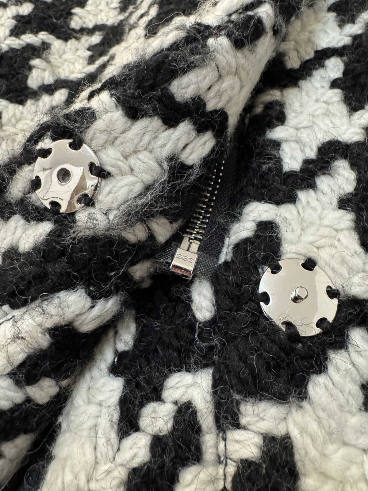 Calvin Klein Calvin Klein Houndstooth Coat Wool Acrylic Black White 2 S Size S / US 4 / IT 40 - 8 Thumbnail