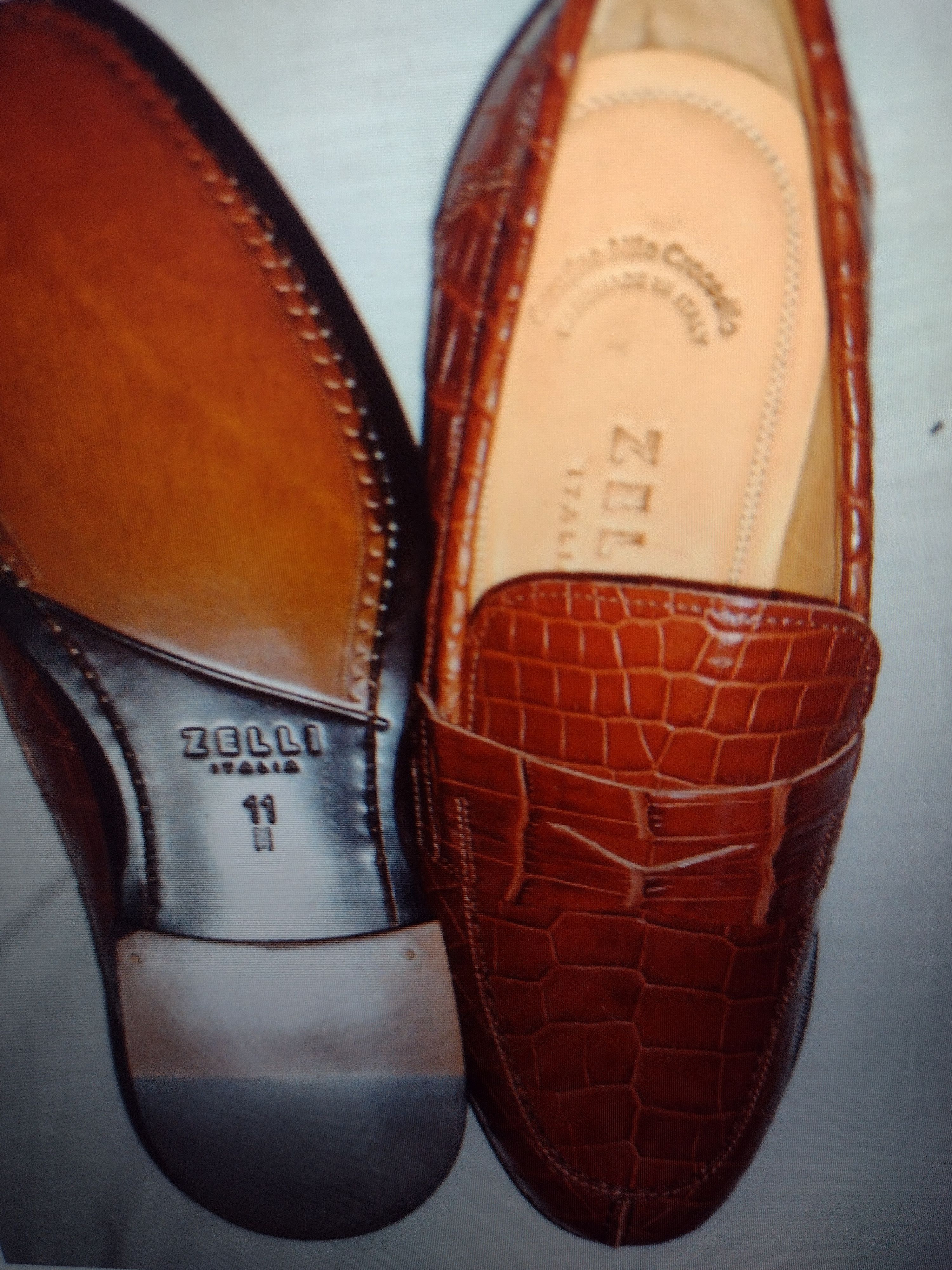 Zelli ZELLI- "Roma-Nile"Crocodile Loafers Size US 11 / EU 44 - 5 Thumbnail