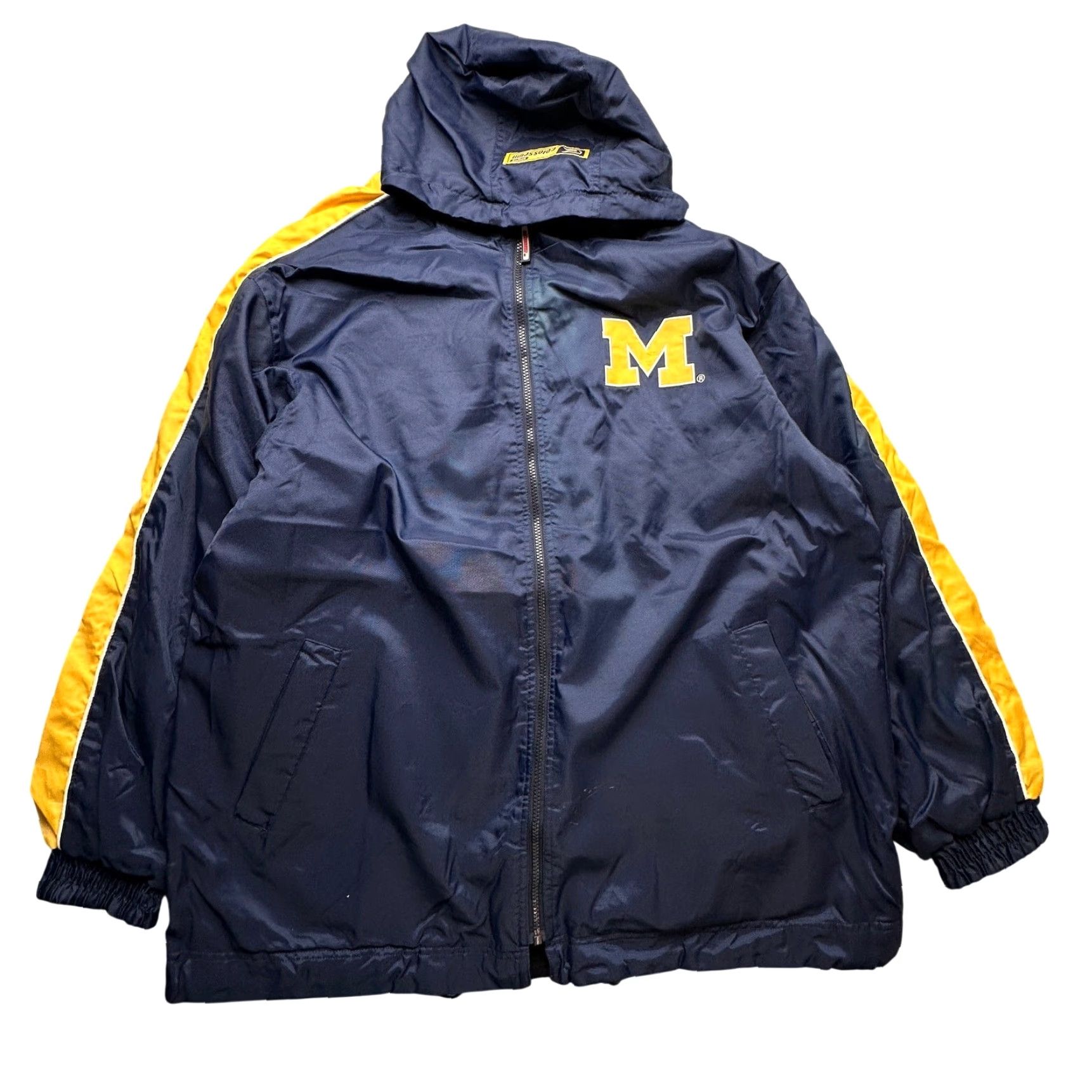 Vintage VINTAGE Colosseum Michigan Wolverines Fleece Nylon Reversible Jacket Mens XL Black Size US XL / EU 56 / 4 - 4 Thumbnail