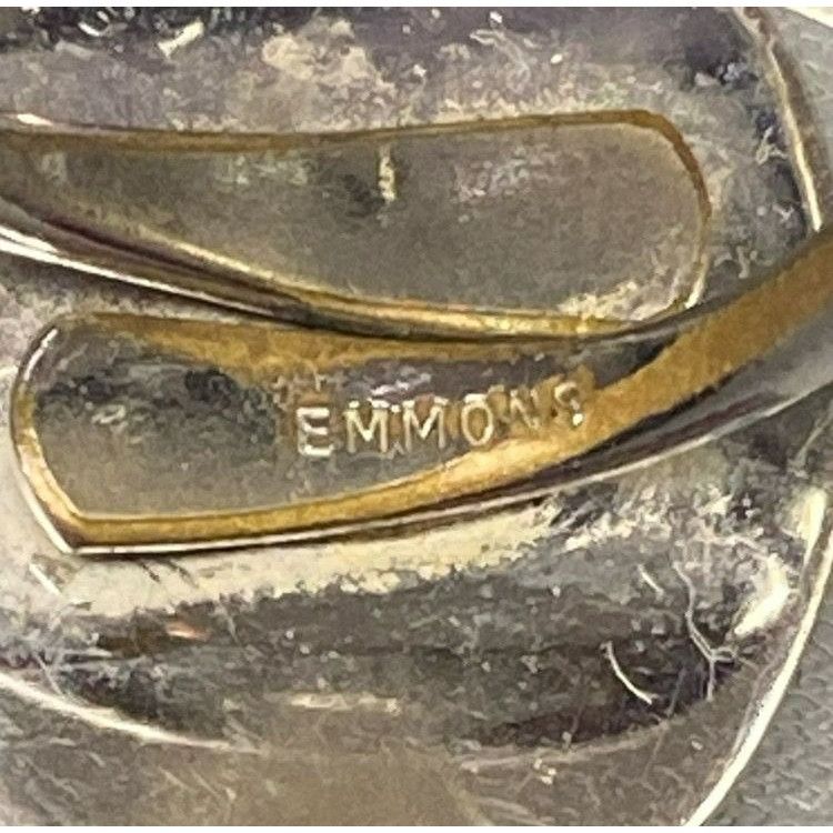 Other Vintage Signed Emmons Silver tone and Black Oval Ring Size 5 Size ONE SIZE - 5 Thumbnail