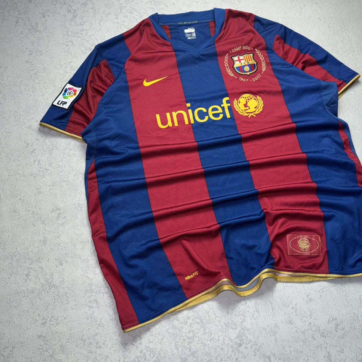 Nike Nike Barcelona 2007/08 Home Football Soccer Jersey Size XL Size US XL / EU 56 / 4 - 3 Thumbnail