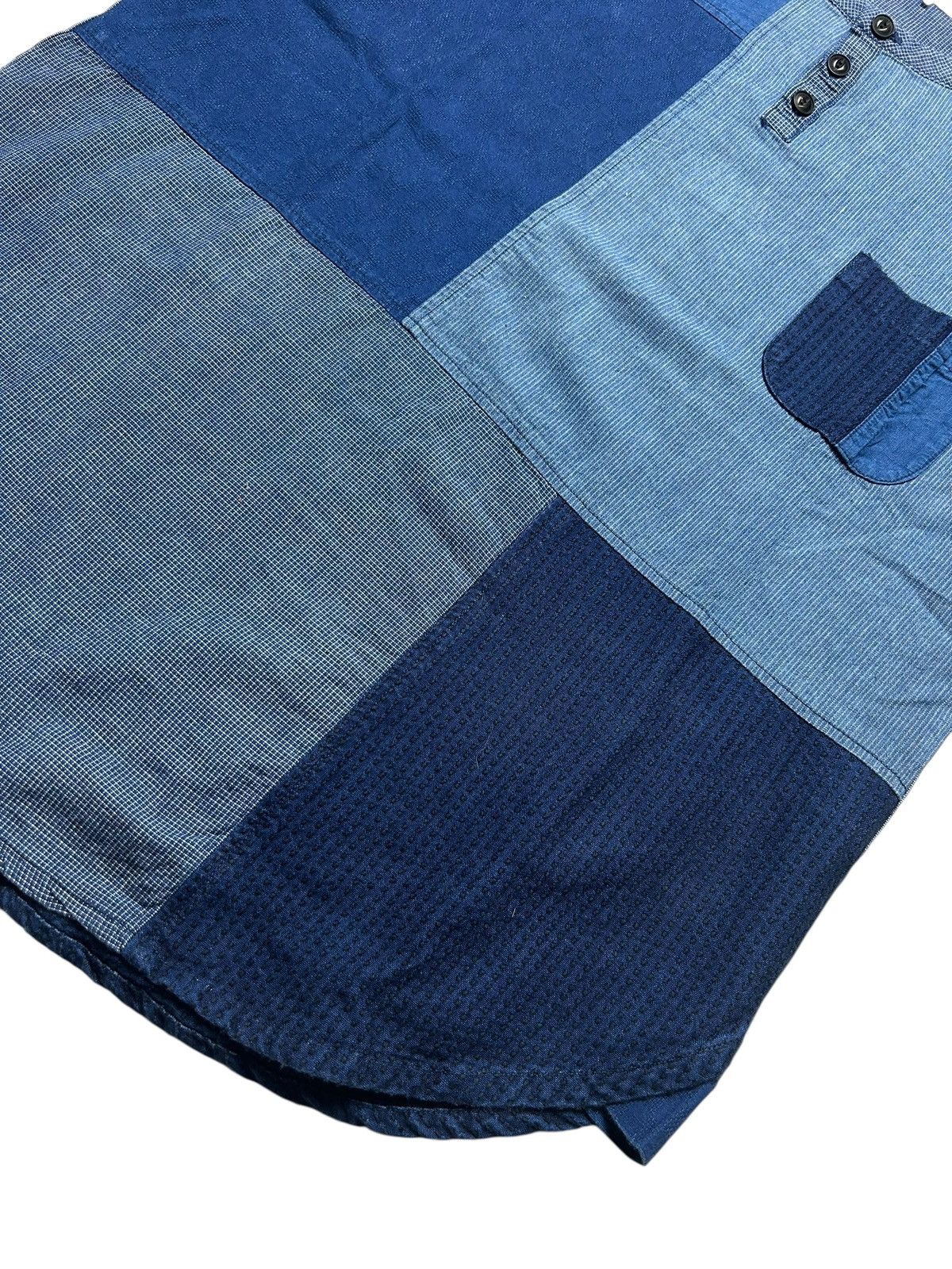FDMTL FDMTL TOKYO fundamental Pullover Patchwork Shirt Indigo Size US M / EU 48-50 / 2 - 9 Thumbnail