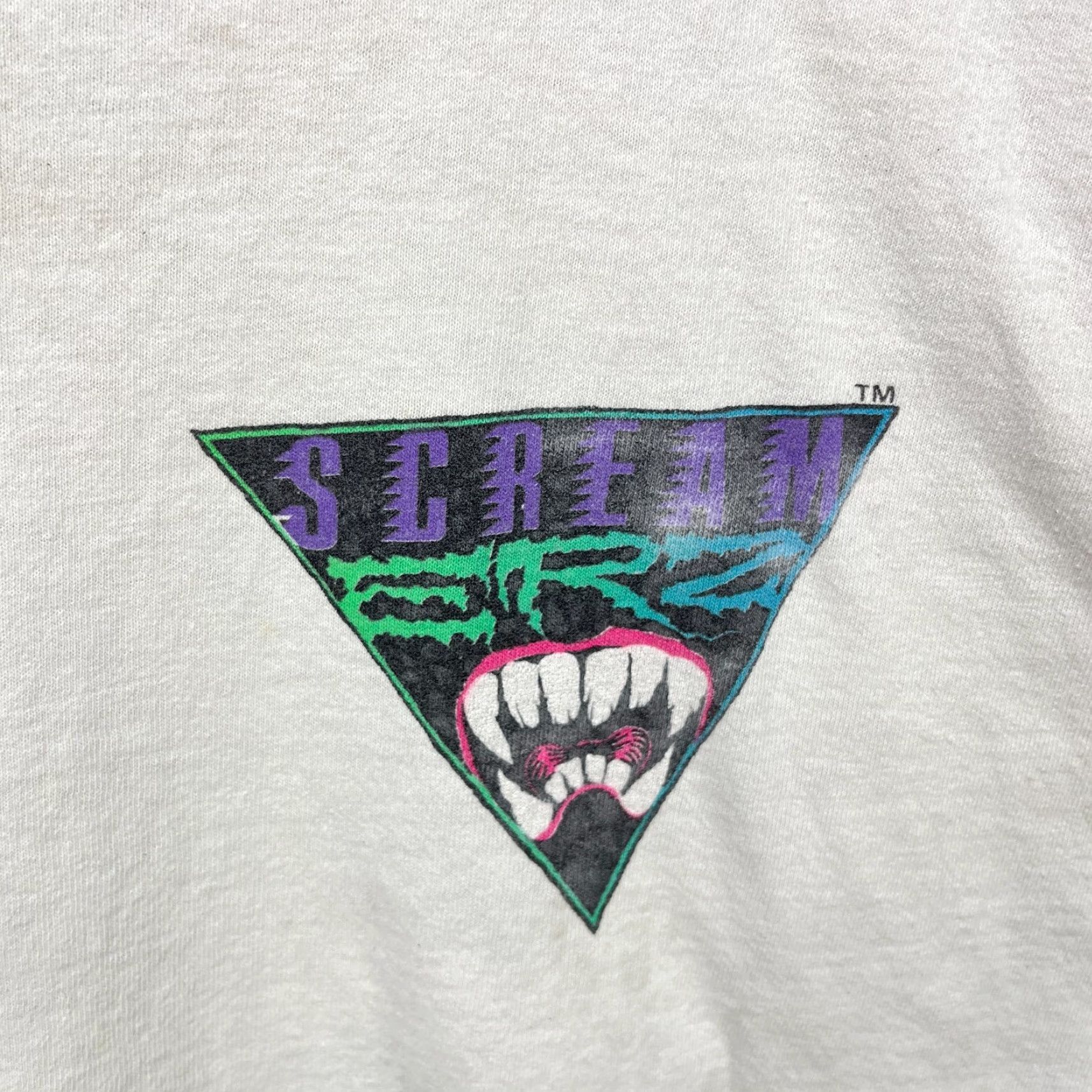 Vintage VINTAGE 90s Alien Beast Screamerz Long Sleeve Shirt L White Mens Size US L / EU 52-54 / 3 - 7 Thumbnail