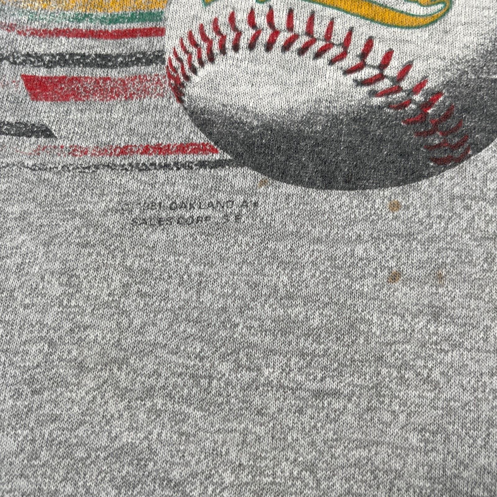 Vintage Vintage 1981 Oakland A's Billy Ball MLB Gray Tee Size Small Size US S / EU 44-46 / 1 - 3 Thumbnail
