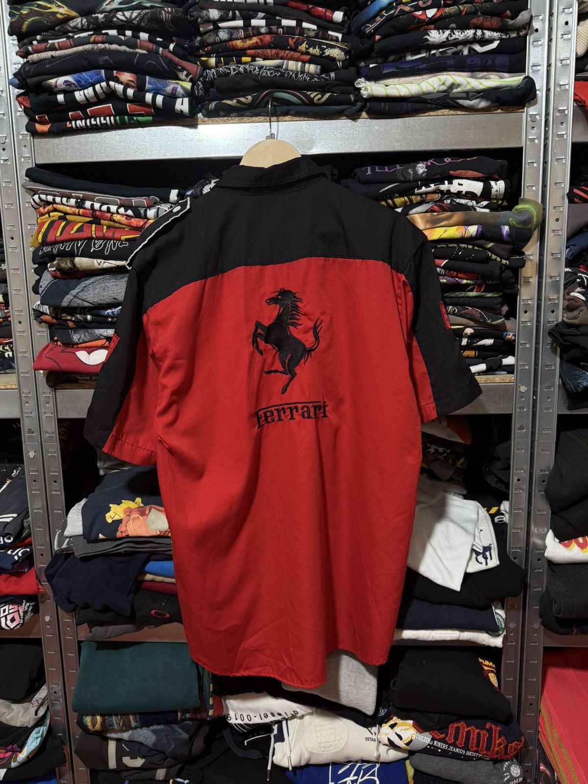 Vintage Vintage Ferrari Scuderia F1 Racing Retro Button Shirt Size US XXL / EU 58 / 5 - 2 Thumbnail