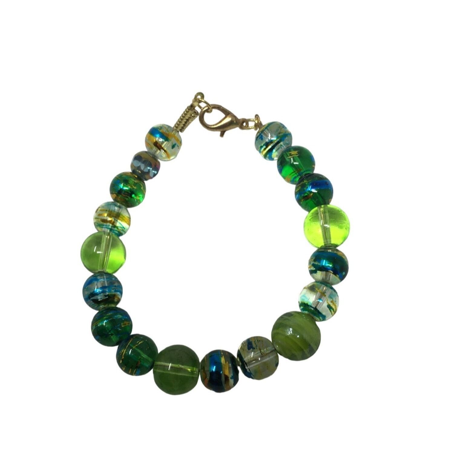 Other Women's Blue/Green Beaded Bracelet with Clasp Size ONE SIZE - 1 Thumbnail
