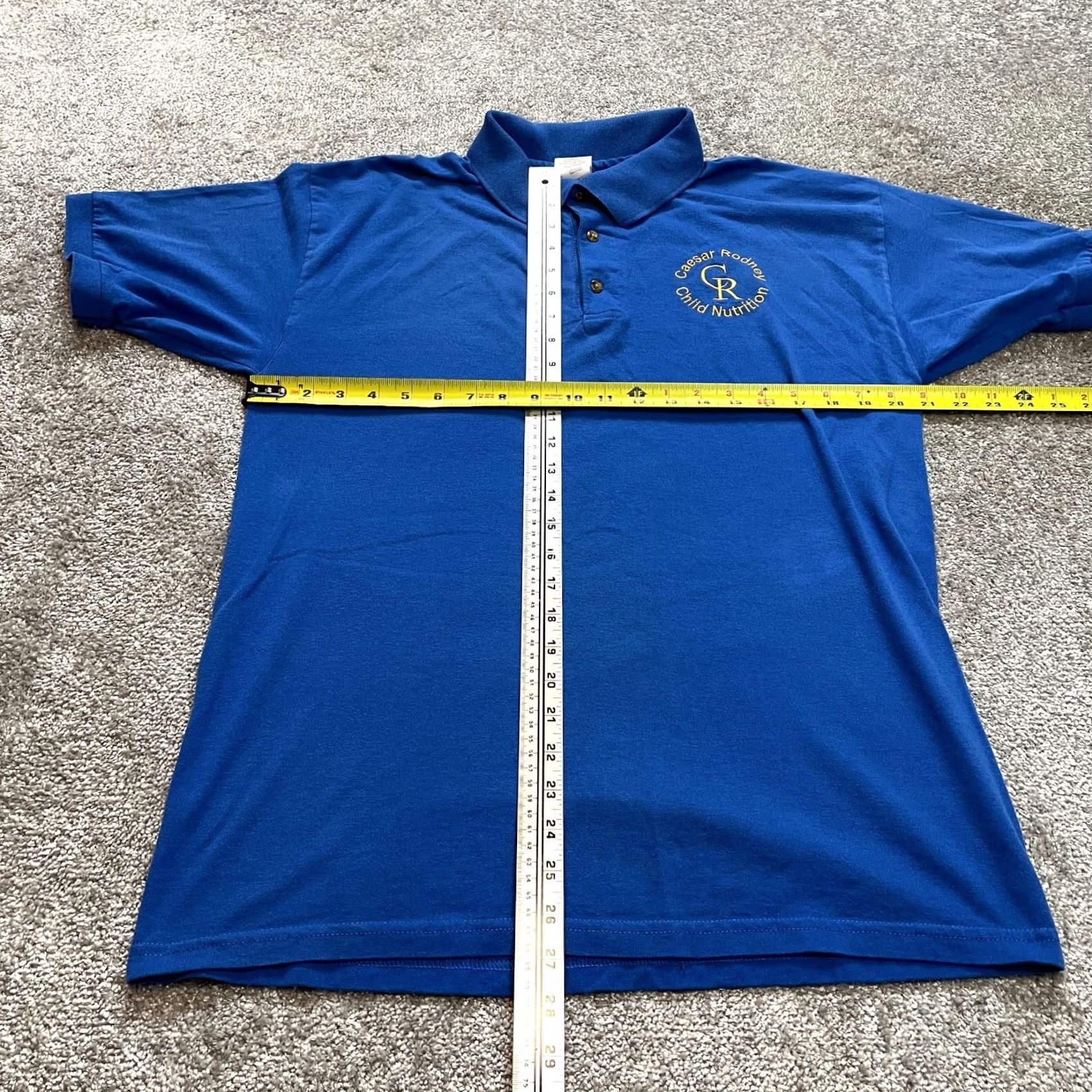 Gildan VINTAGE Gildan Polo Shirt Mens L Blue Short Sleeve Logo Size US L / EU 52-54 / 3 - 7 Thumbnail