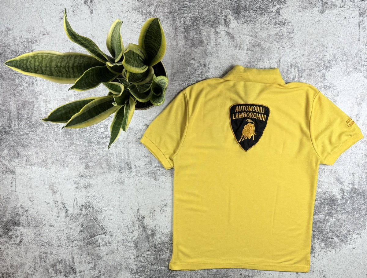 Lamborghini Lamborghini Automobili Yellow Vintage Racing Men’s XL Retro Polo T Shirt Tee Size US XL / EU 56 / 4 - 1 Thumbnail