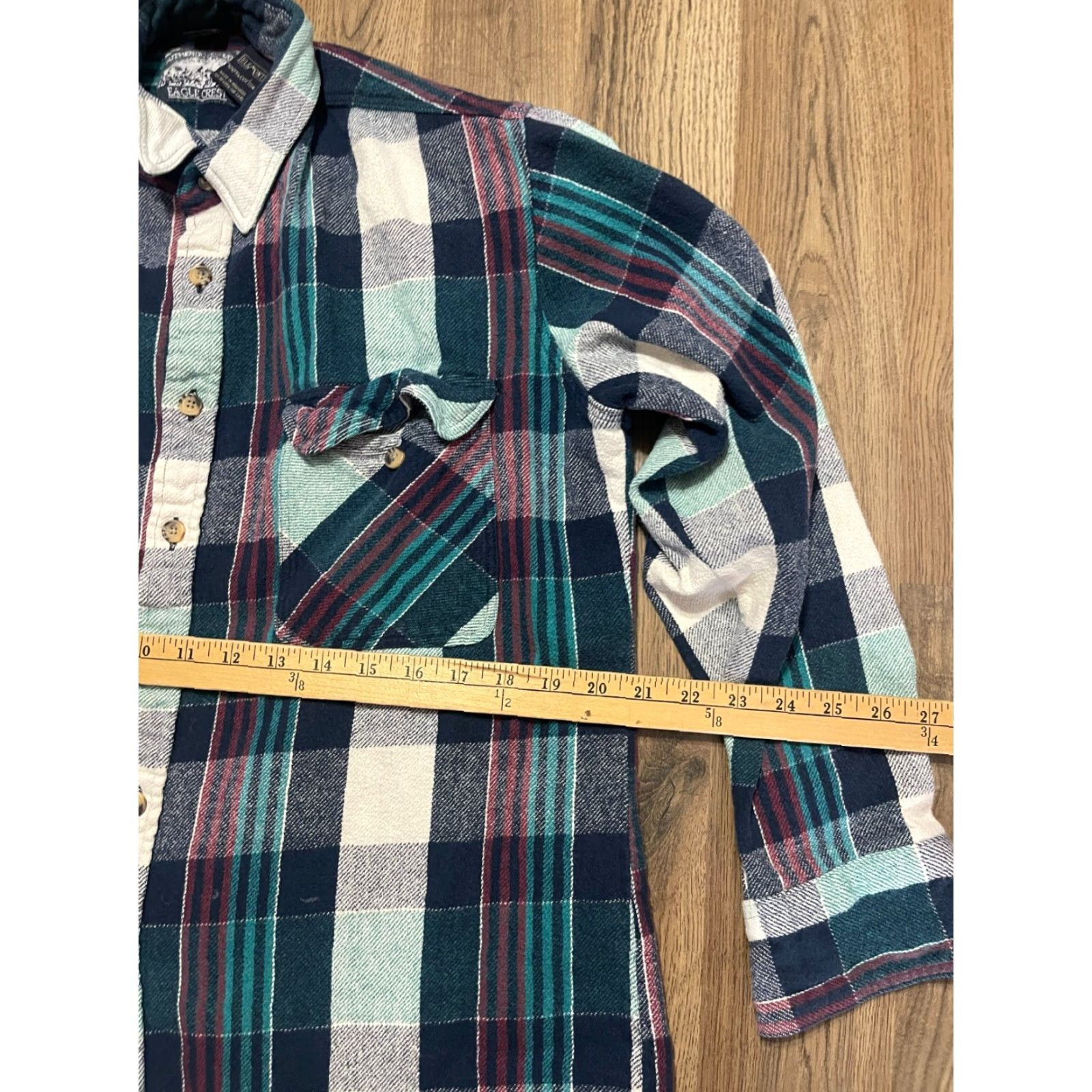 Vintage Elk Shirt Mens Size Large Blue Green Purple Plaid Button-Up Comfort Fit Shirt Size US L / EU 52-54 / 3 - 6 Thumbnail