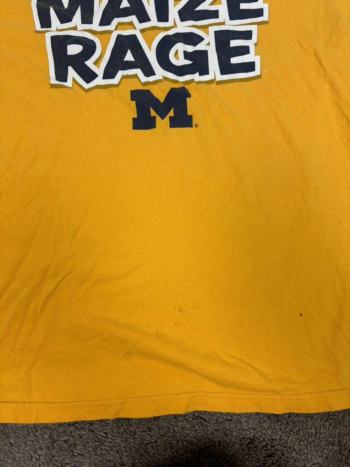 Gildan Y2k u of m michigan maize rage maize and blue tshirt Size US M / EU 48-50 / 2 - 3 Thumbnail