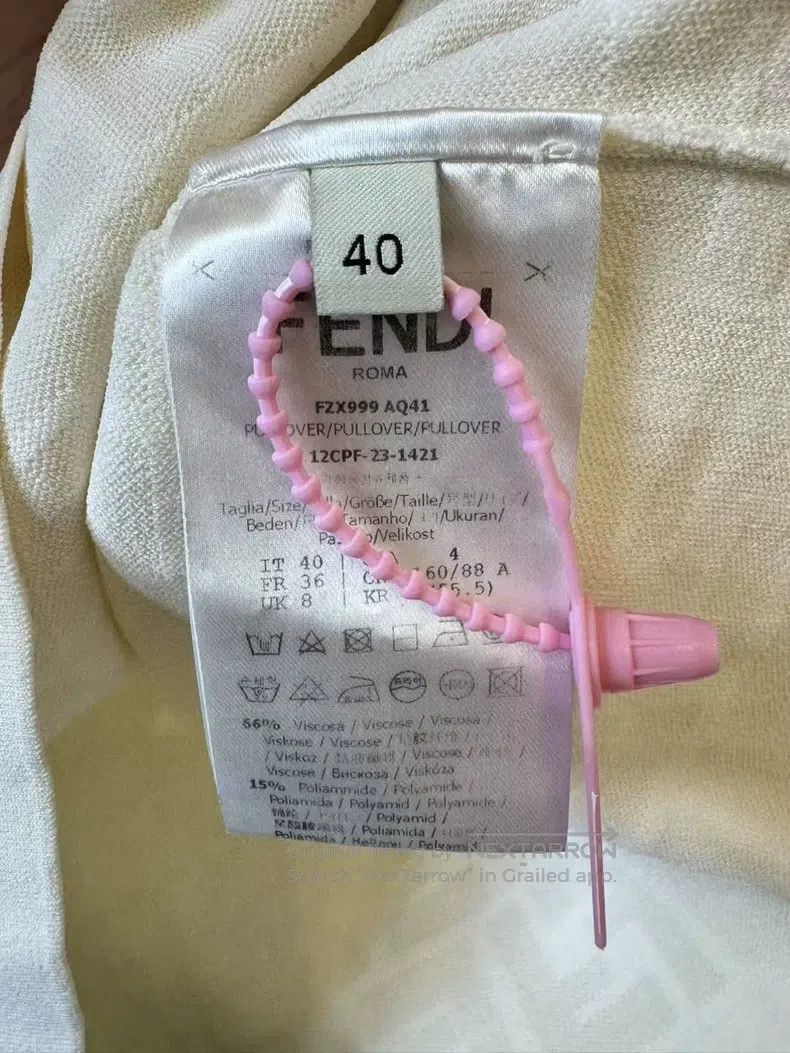 Fendi Fendi SS24 white monogrammed FF print logo short-sleeve Size XS / US 0-2 / IT 36-38 - 4 Thumbnail
