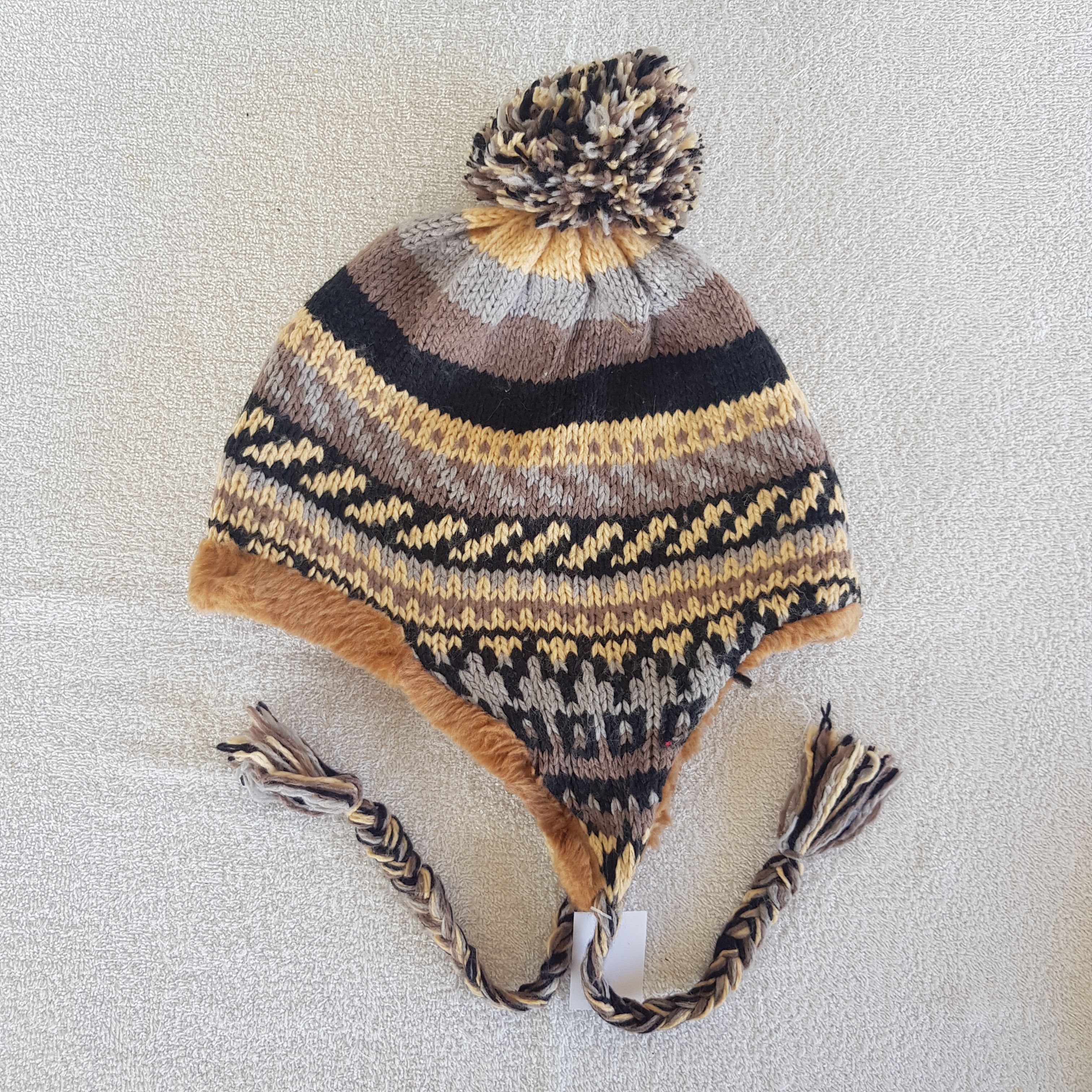 Japanese Brand Vintage Japanese Earflap Beanie Ribbed Knit Pom Caps Hats. Size ONE SIZE - 5 Thumbnail
