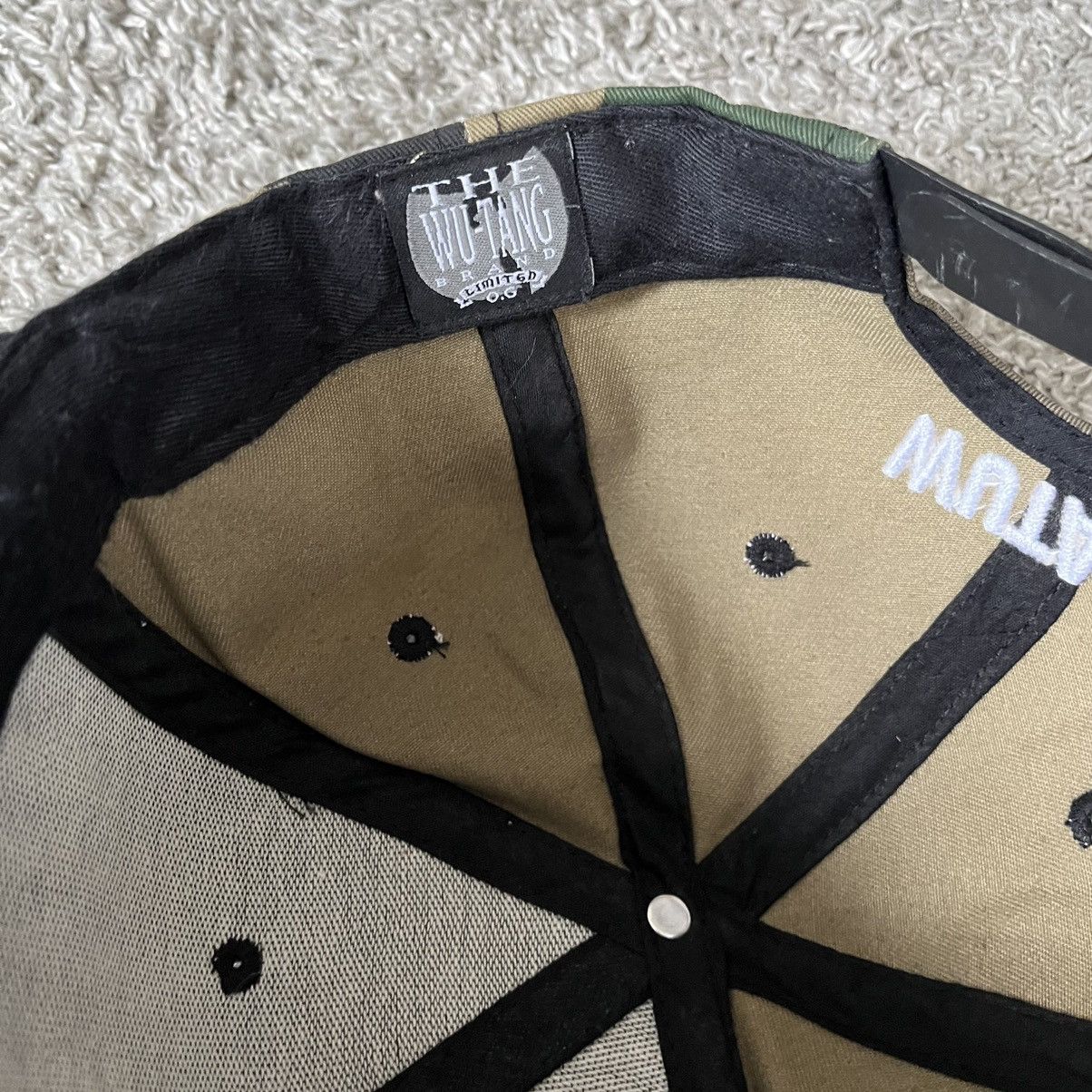 Wu-Tang Clan 🔴Wu-Tang Hat Snapback Camouflage CREAM Rare Raekwon Gza Size ONE SIZE - 8 Thumbnail