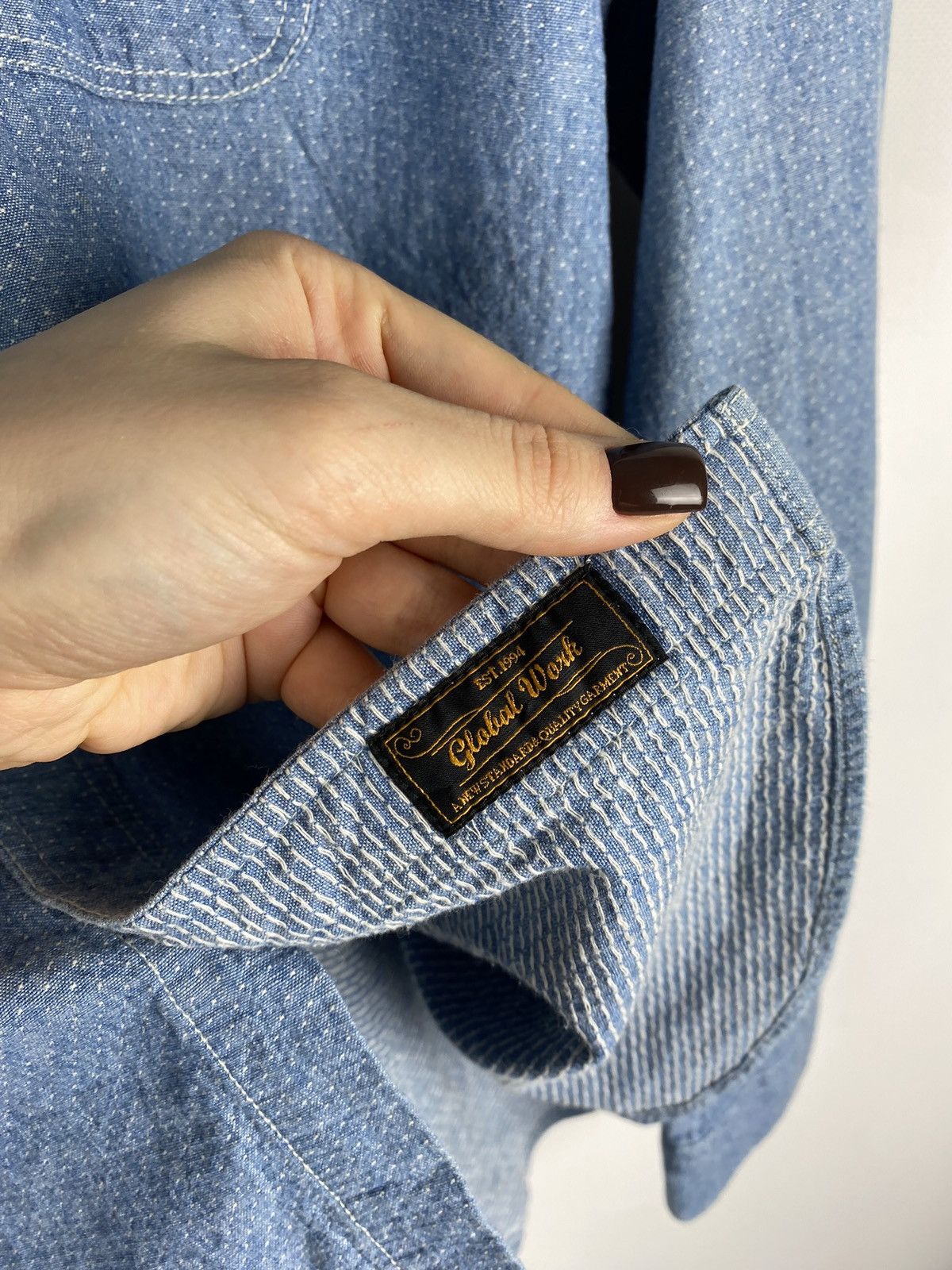 Global Work Global Work men’s Japanese style denim button up shirt Size US L / EU 52-54 / 3 - 11 Thumbnail