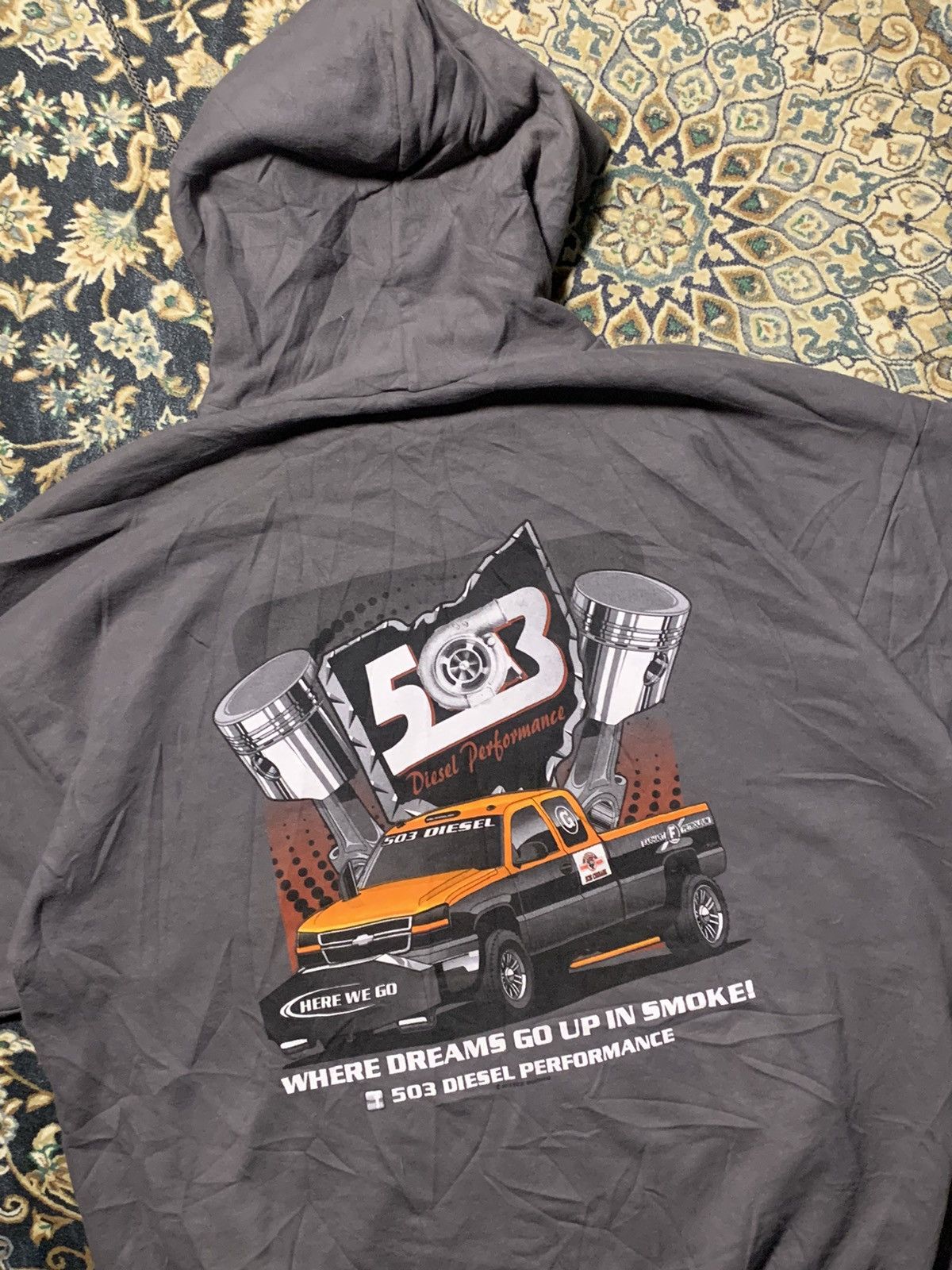 Vintage Chevrolet 503 Diesel Performance Hoodie Size US L / EU 52-54 / 3 - 3 Thumbnail