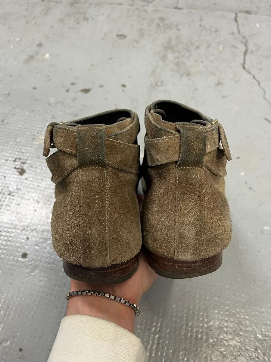 Vintage Saint Laurent Beige Suede Strap Camel Leather Boots Size US 8.5 / EU 41-42 - 5 Thumbnail