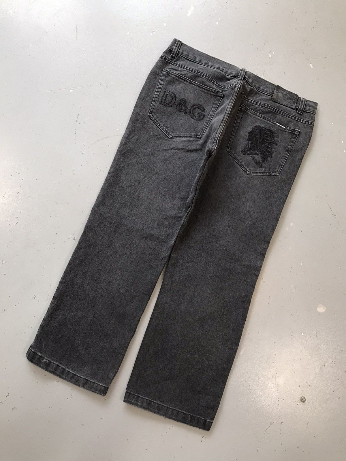 Vintage Vintage D&G embroidered baggy denim Size US 38 / EU 54 - 9 Thumbnail