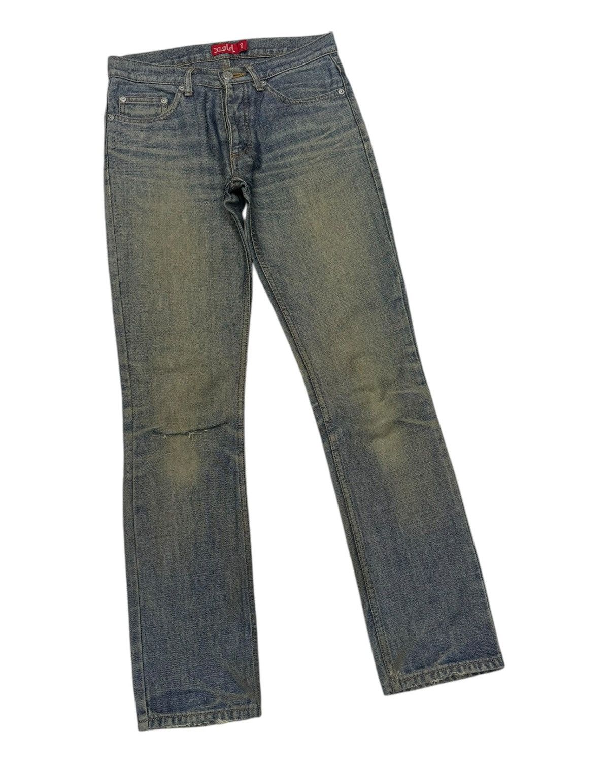 If Six Was Nine 🔥X-Girl Rusty Distressed Denim Jeans Size 28" / US 6 / IT 42 - 5 Thumbnail