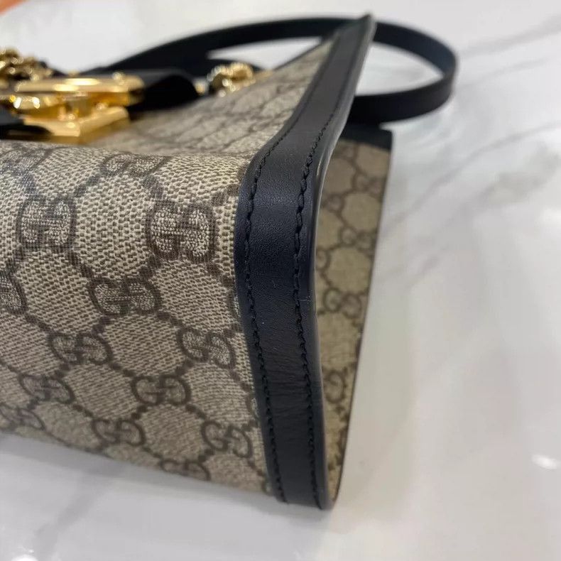 Gucci Gucci Padlock Series Beige/Black Bag-2505 Size ONE SIZE - 6 Thumbnail