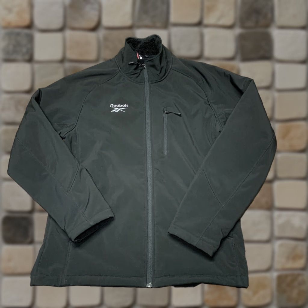 Reebok Reebok Jacket Men's Fleece Lined Black Size Large All Purpose Sports Jacket/Coat Size US L / EU 52-54 / 3 - 1 Thumbnail