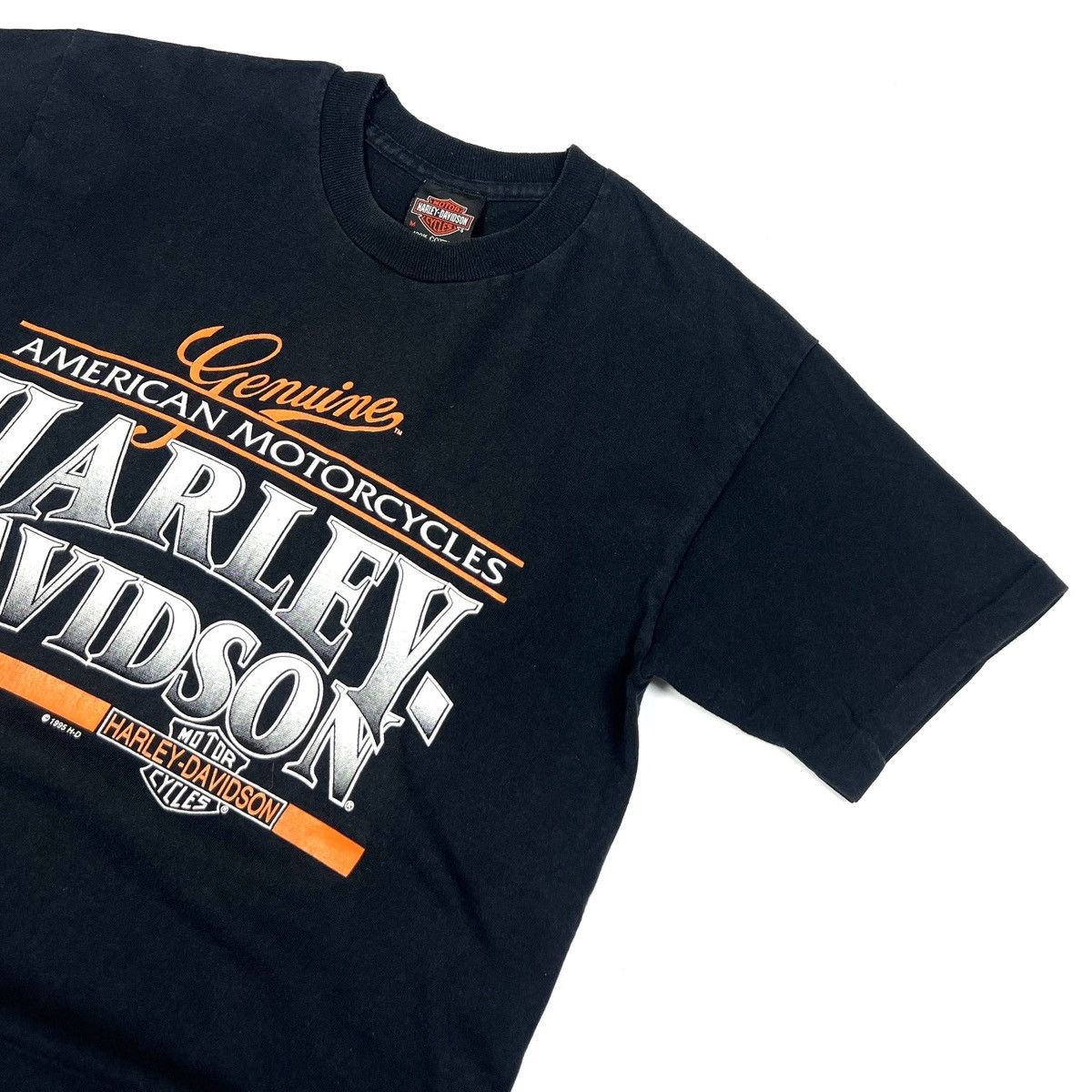 Band Tees × Harley Davidson × Vintage Vintage 1995 Harley Davidson USA Black Cotton Moto T Shirt Size US M / EU 48-50 / 2 - 8 Thumbnail