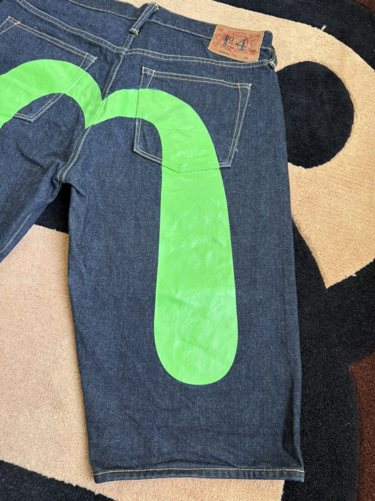 Evisu EVISU green daicock denim shorts！size：34 Size US 34 / EU 50 - 6 Thumbnail