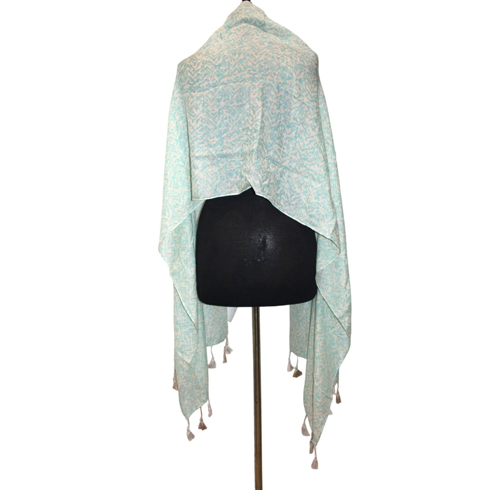 Eileen Fisher EILEEN FISHER Erased Chevron Silk Cashmere Wrap Scarf 84х 21 Size ONE SIZE - 3 Thumbnail