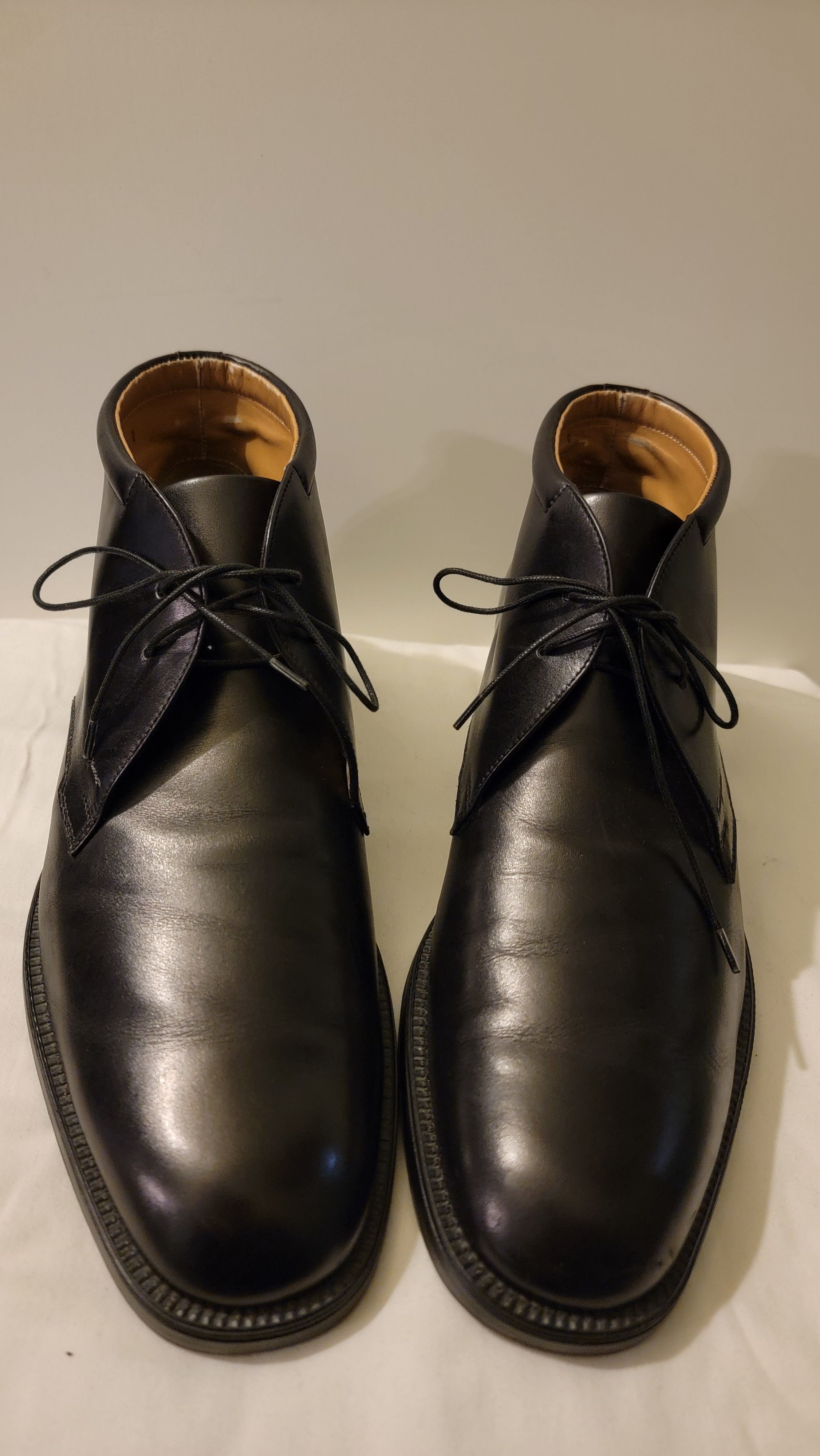 Salvatore Ferragamo Salvatore Ferragamo men's black leather chukka boots Size US 10 / EU 43 - 1 Thumbnail