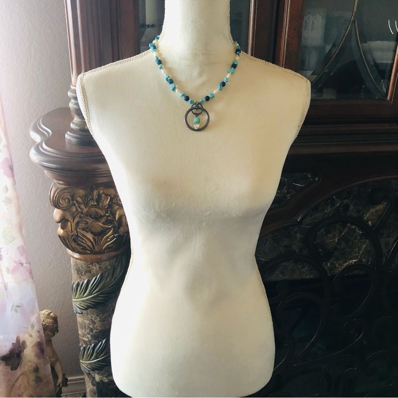Handmade Handcrafted southwest style freshwater pearl necklac Size ONE SIZE - 5 Thumbnail