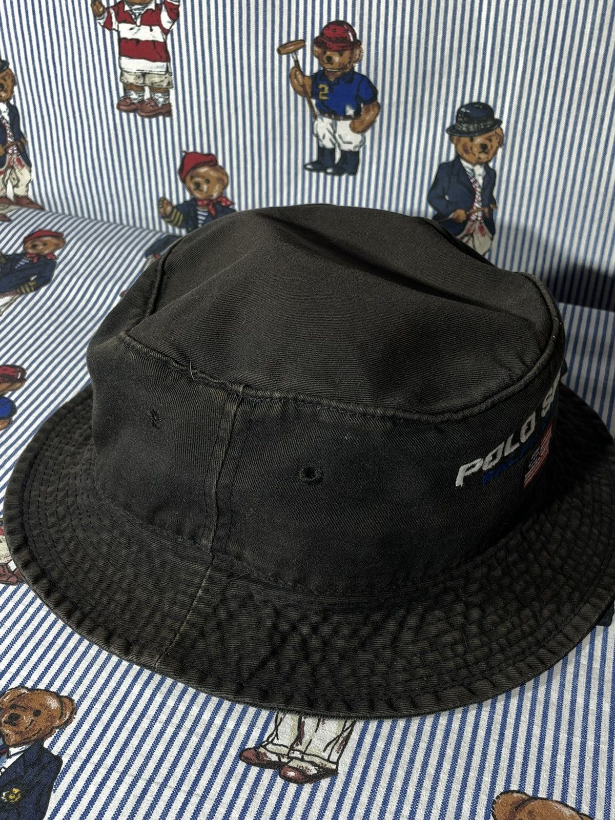 Polo Ralph Lauren × RRL Ralph Lauren × Ralph Lauren Bucket Polo Sport Spell Out OG Vintage Size ONE SIZE - 13 Thumbnail
