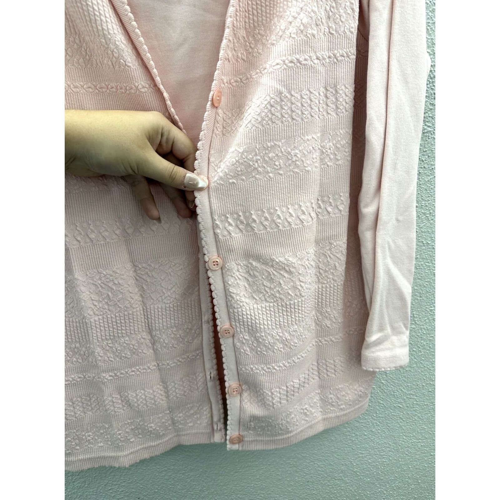 Vintage Womens Hasting & Smith Shirt Long Sleeve Button Up Pink L Regular Size Womens Size L / US 10 / IT 46 - 7 Thumbnail