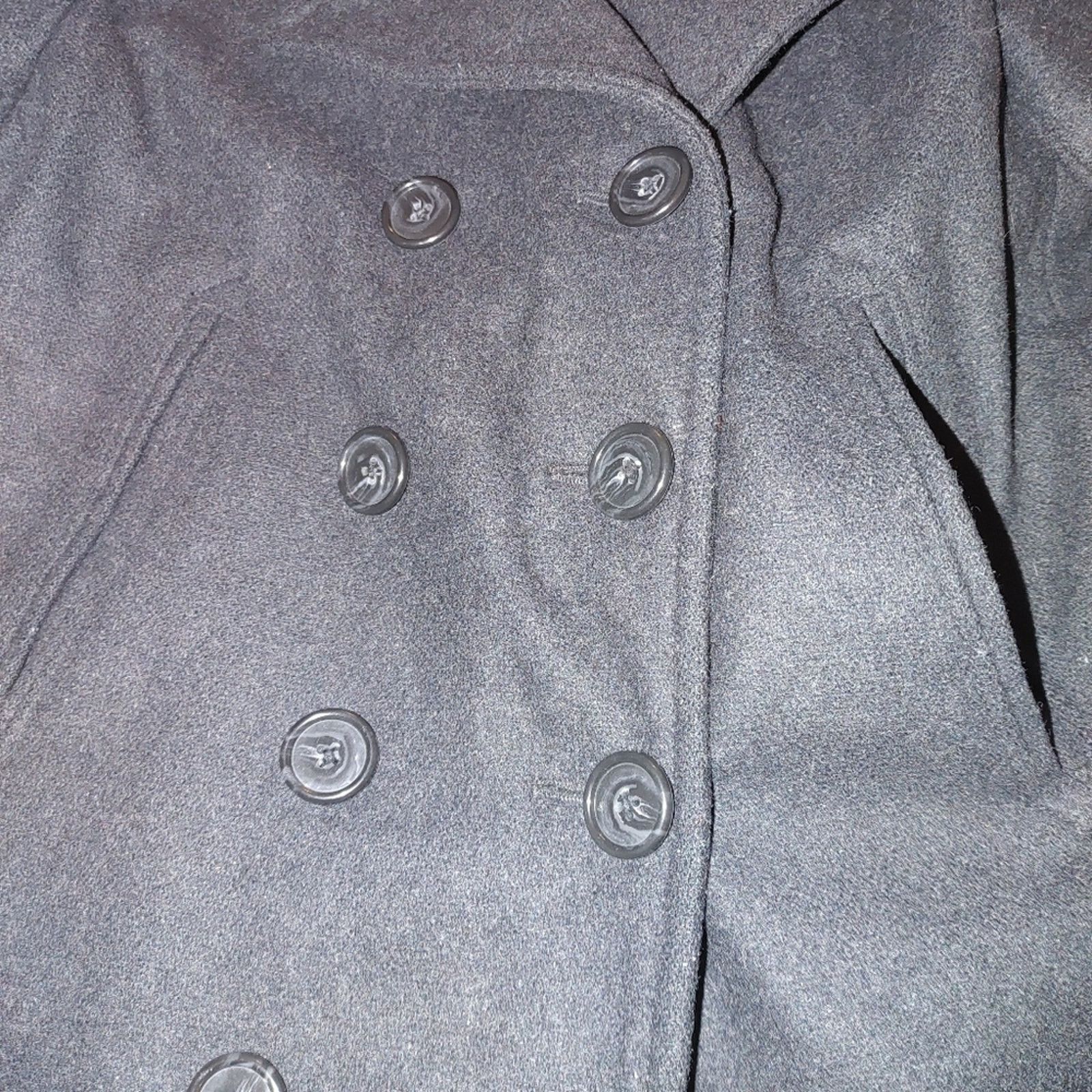 J.Crew Women's J Crew wool pea coat, medium, lined, black Size M / US 6-8 / IT 42-44 - 2 Thumbnail