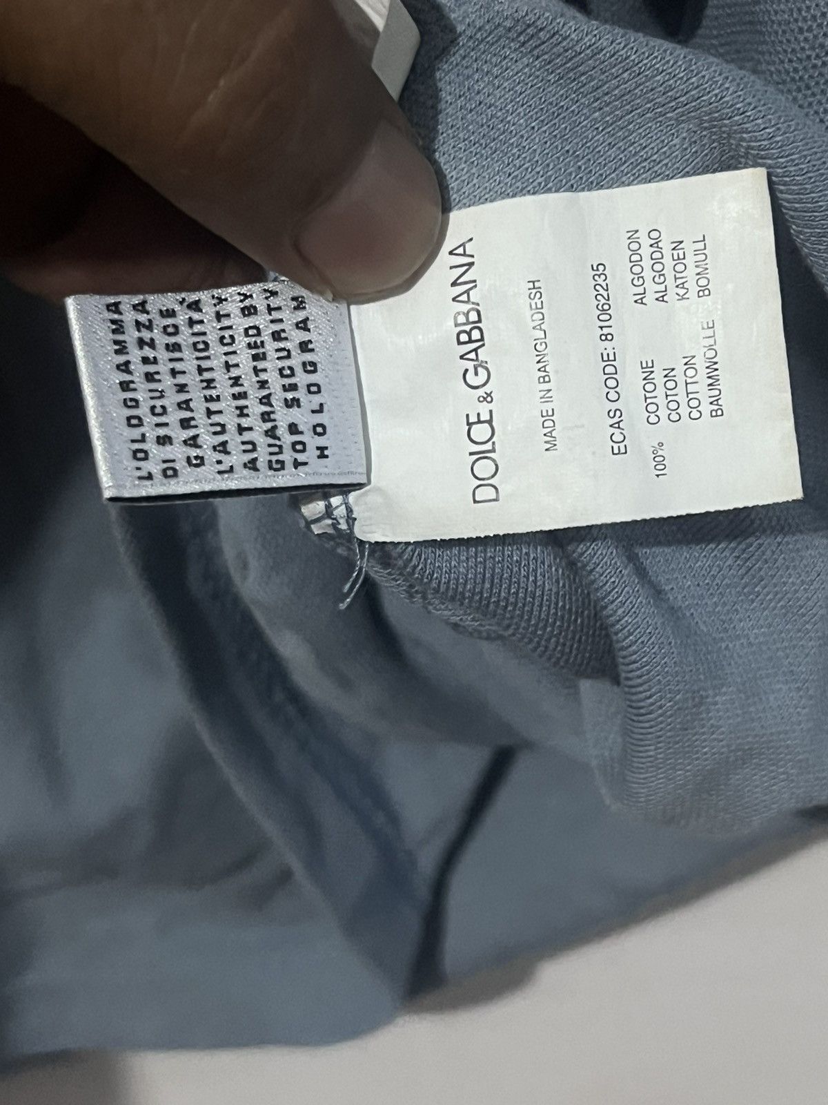 Dolce & Gabbana Dolce & Gabbana Authentic Logo Polo Baby Blue Sample Item Size US XL / EU 56 / 4 - 11 Thumbnail