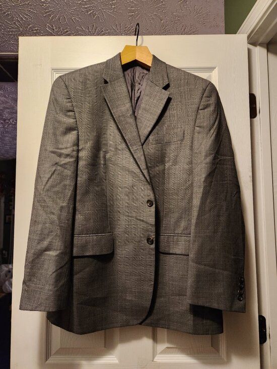 Chaps Ralph Lauren Chaps men's gray 100%wool sport coat jacket blazer size: 42R Size 42R - 2 Thumbnail