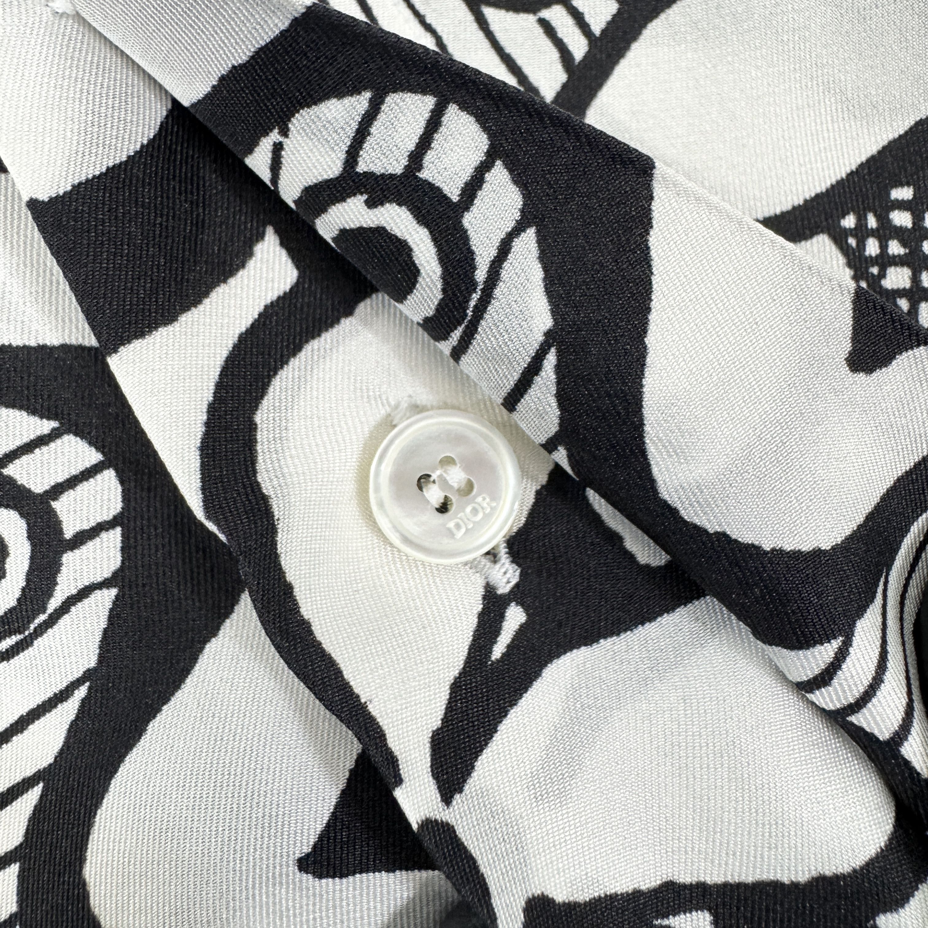Dior Dior x Stussy Floral Hawaiian Runway Shirt Black RRP £1350 Size US S / EU 44-46 / 1 - 7 Thumbnail