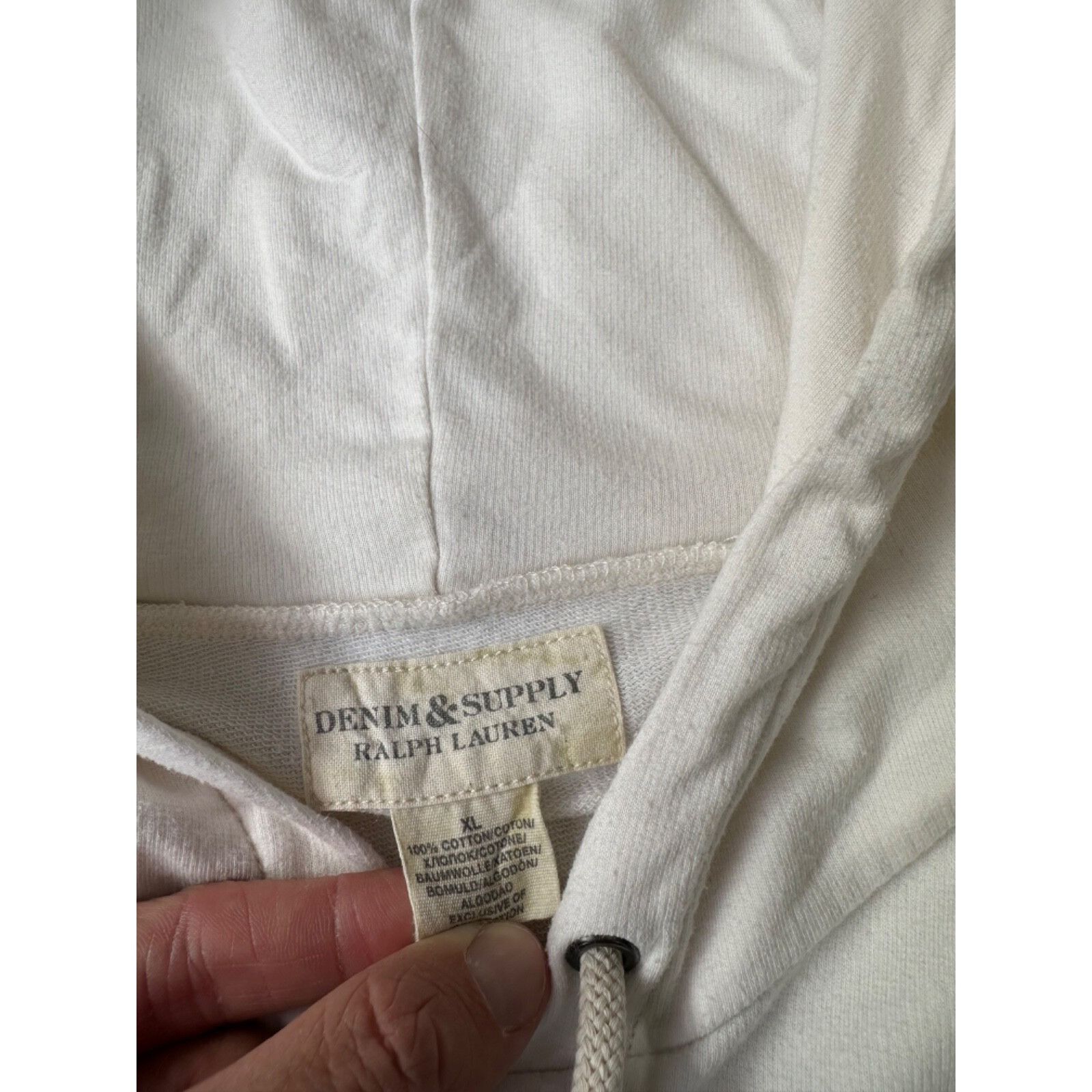 Polo Ralph Lauren VTG Polo Ralph Lauren Denim & Supply Beige Woman Hoodie Size US XL / EU 56 / 4 - 6 Thumbnail