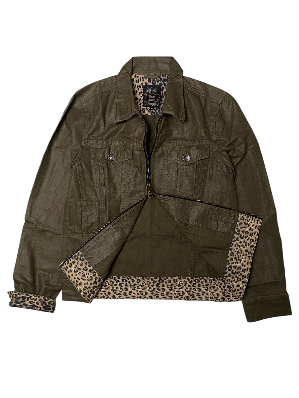 Le Grande Bleu (L.G.B.) 2000's Spinalh Leopard Pattern Zip Jacket Size US M / EU 48-50 / 2 - 2 Thumbnail