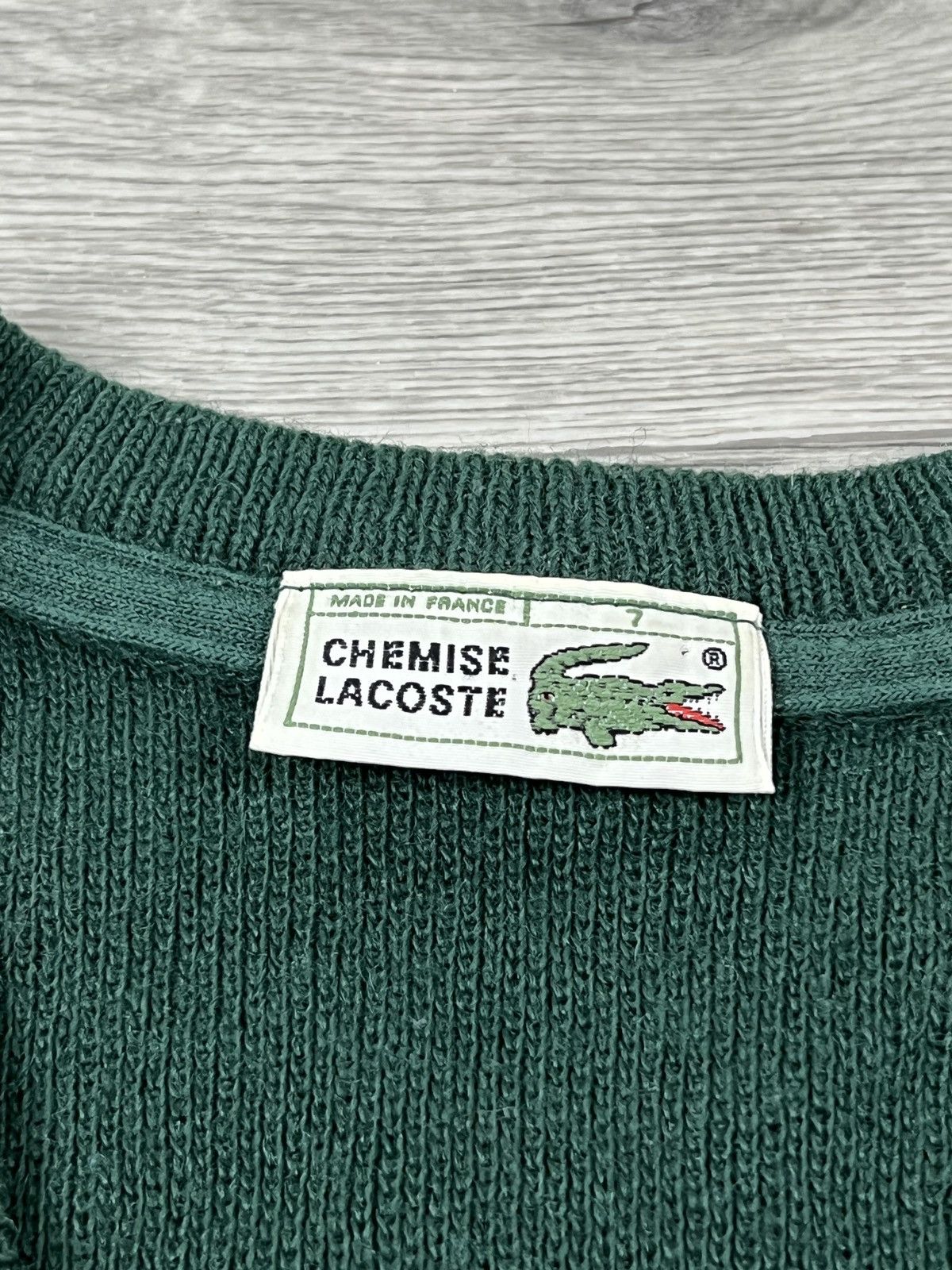 Lacoste Vintage Lacoste V-Neck Wool Sweater Men’s Size XL L Size US XL / EU 56 / 4 - 7 Thumbnail
