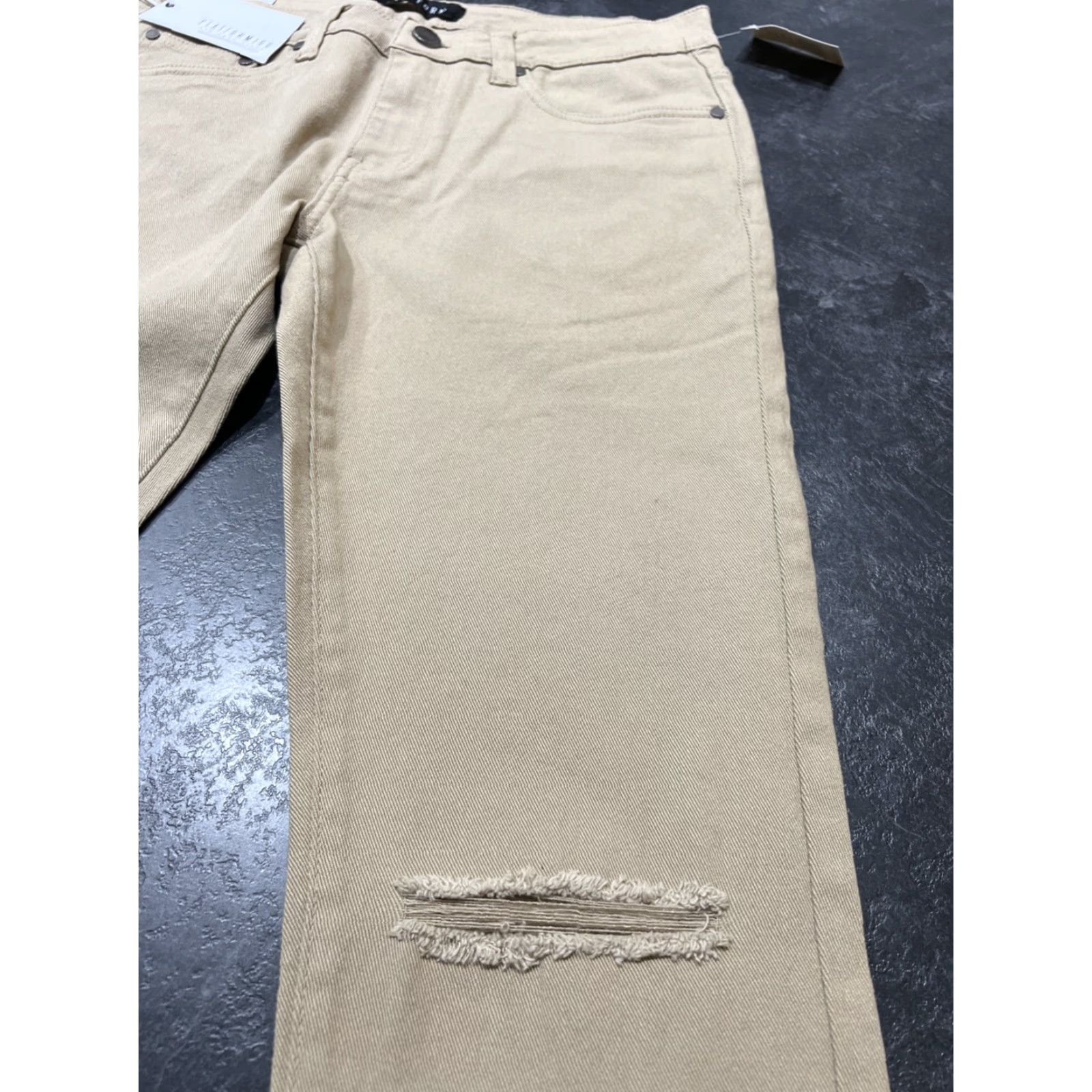 Denime Platform 100 Women Jeans Slim Stretch Denim Khaki 32x32 Pants Size 24" / US 00 / IT 34 - 3 Thumbnail