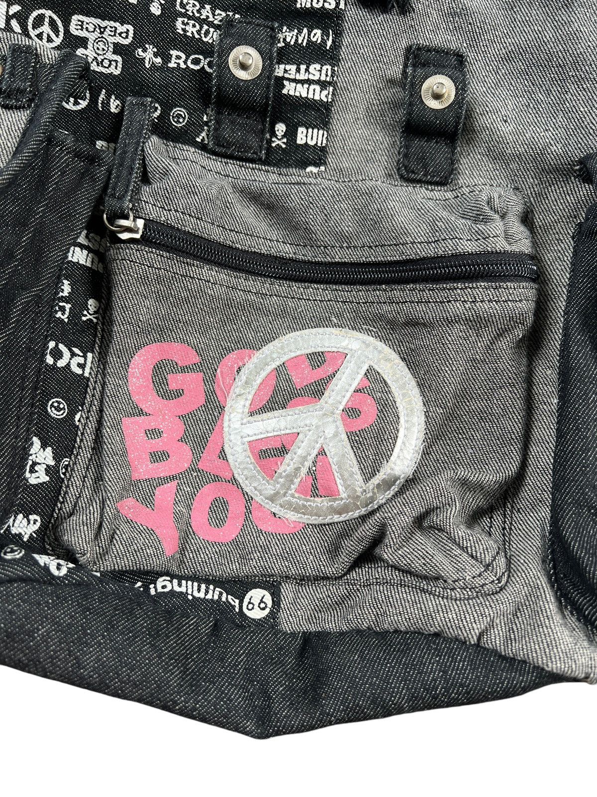 Japanese Brand Love & Peace 🇯🇵 Bondage Punk Tanker Backpack Size ONE SIZE - 17 Thumbnail
